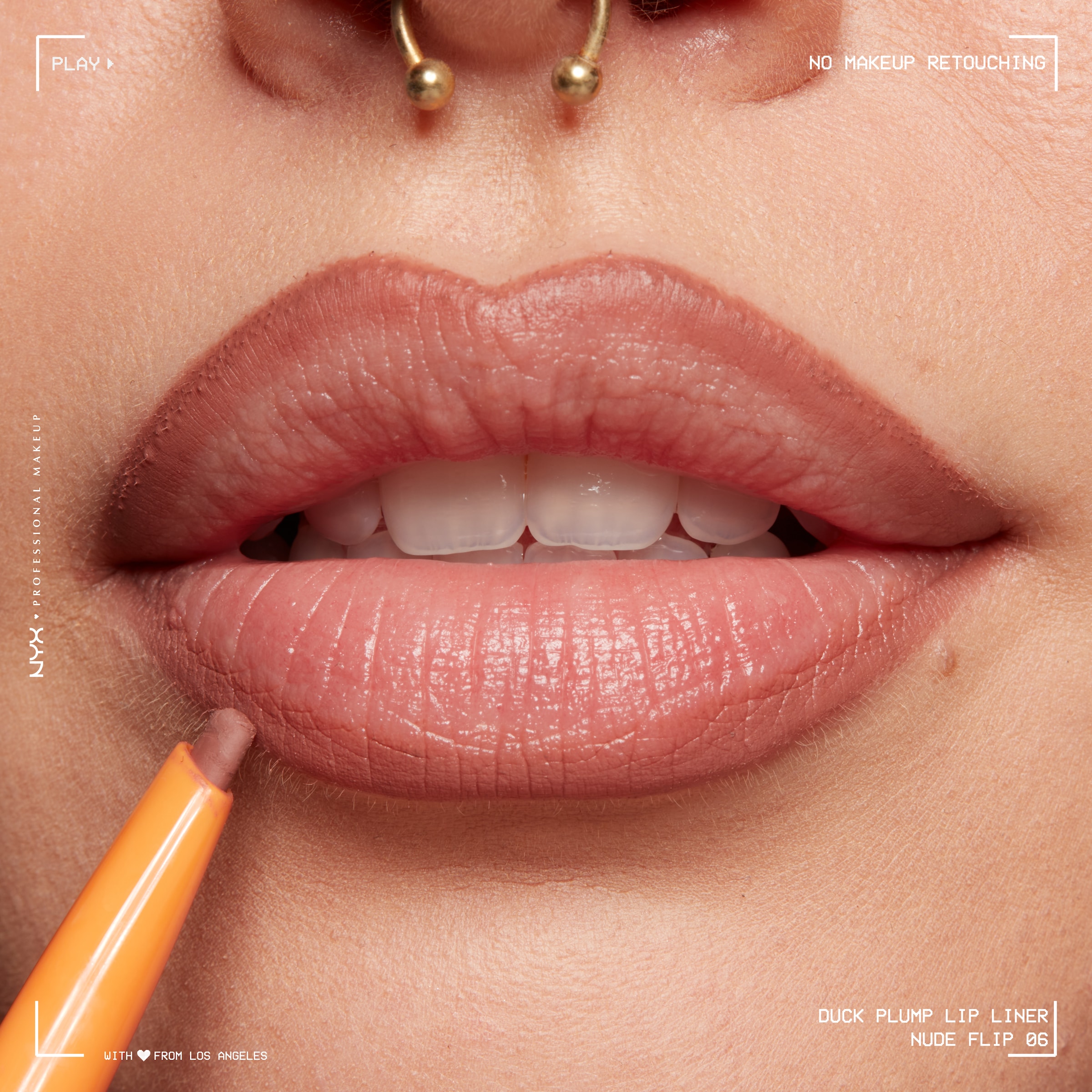 NYX Lippenstift »Professional Makeup Duck Plump Plumping Lip Liner Lippenkonturenstift«, Polstert die Lippen natürlich auf, angeschrägte Spitze.