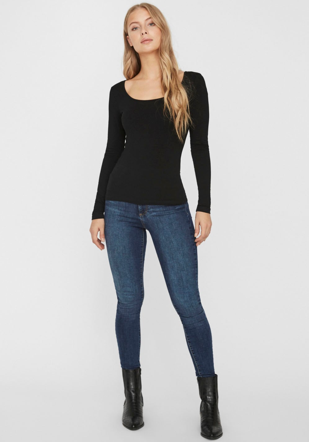 Vero Moda Langarmshirt »VMMAXI« aus Bio-Baumwolle