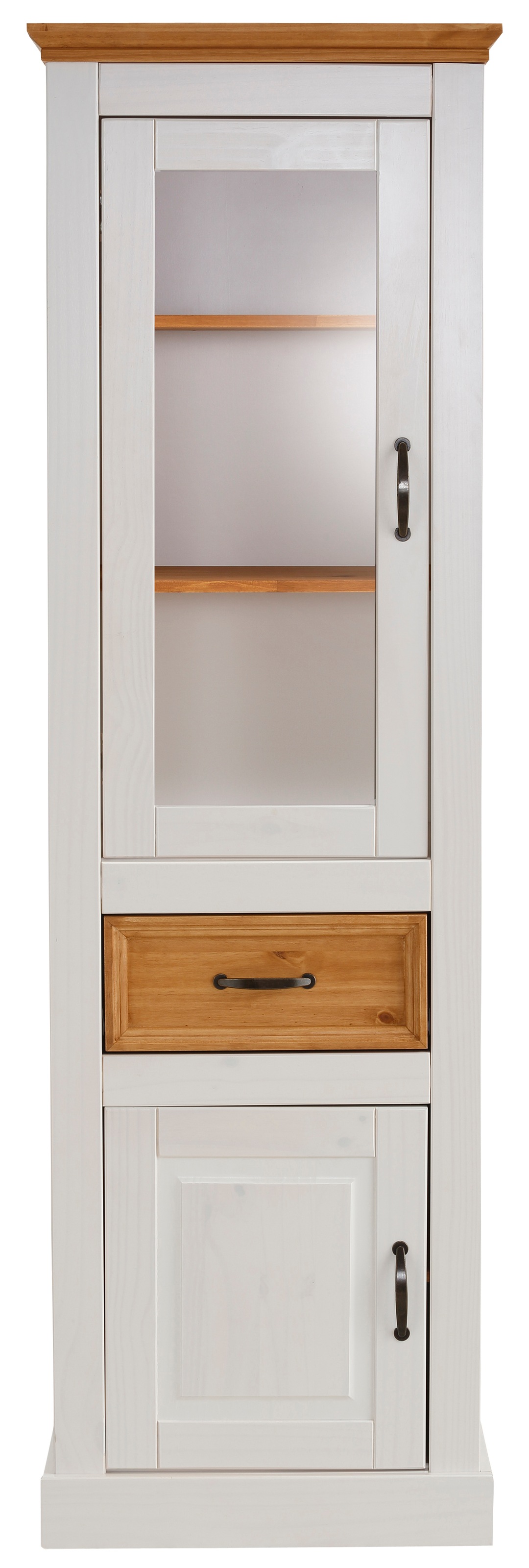 Home affaire Wohnwand »Selma«, (Set, 3 St.), 2 Vitrinen und 1 Lowboard, aus massivem Kiefernholz