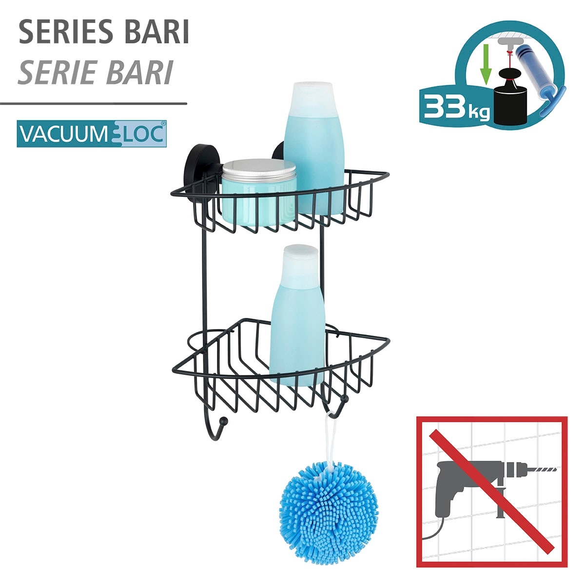 WENKO Duschregal »Bari«, 2 Etagen