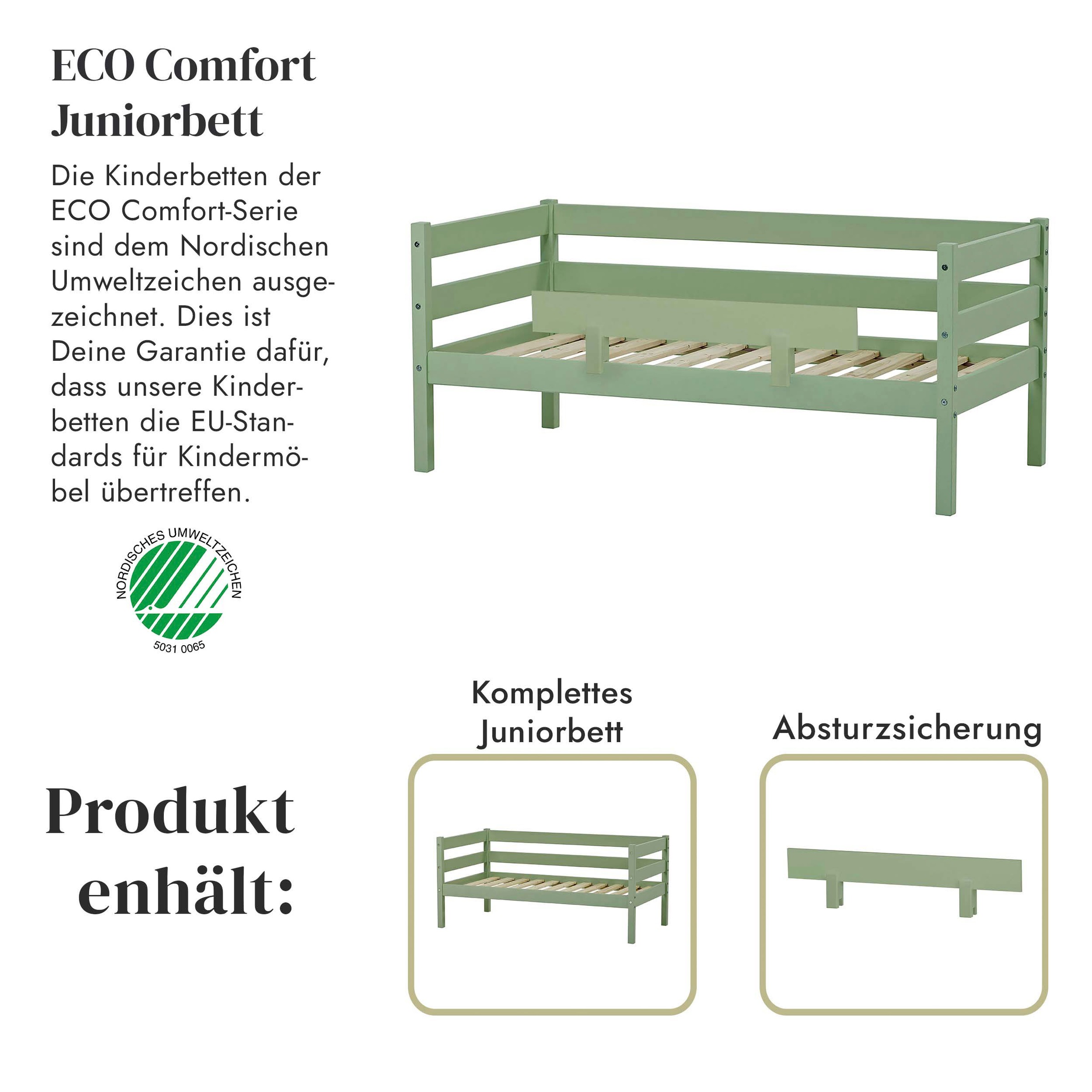 4. Bild von Hoppekids Einzelbett »ECO Comfort«, (Set), mit Rollrost in 8 Farben, wahlweise mit Matratze und Absturzsicherung