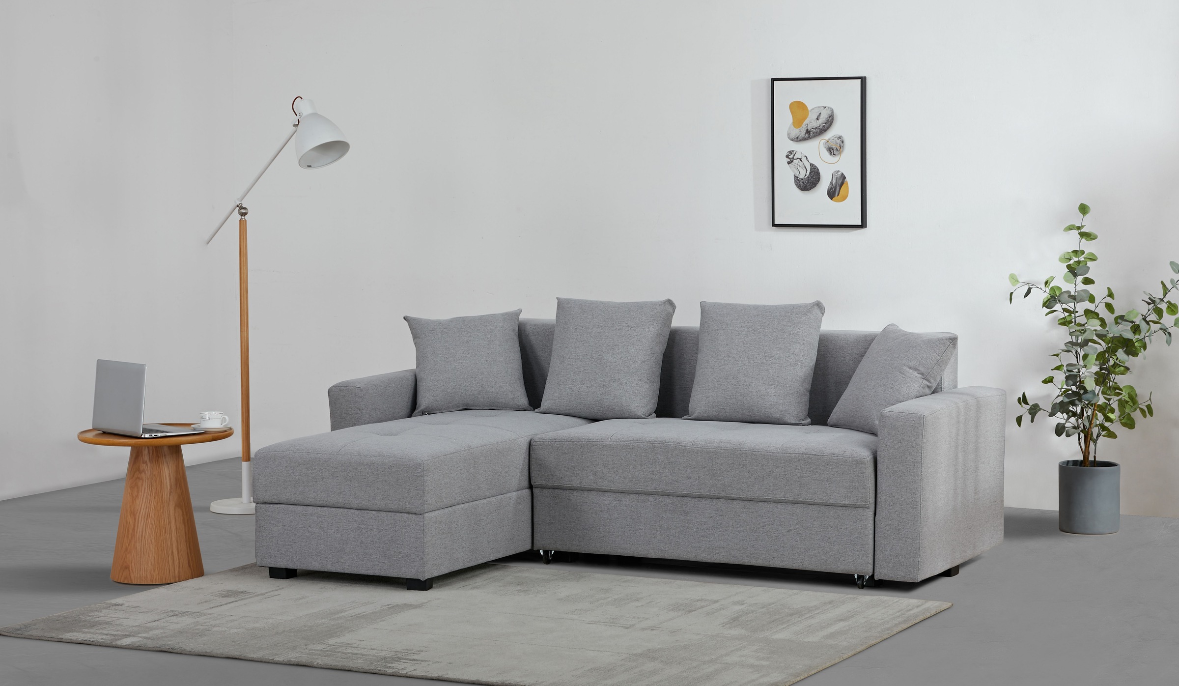 OTTO home Ecksofa »KILLAM, 217 cm, L-Form, mit Schlaffunktion u. Bettkasten günstig online kaufen