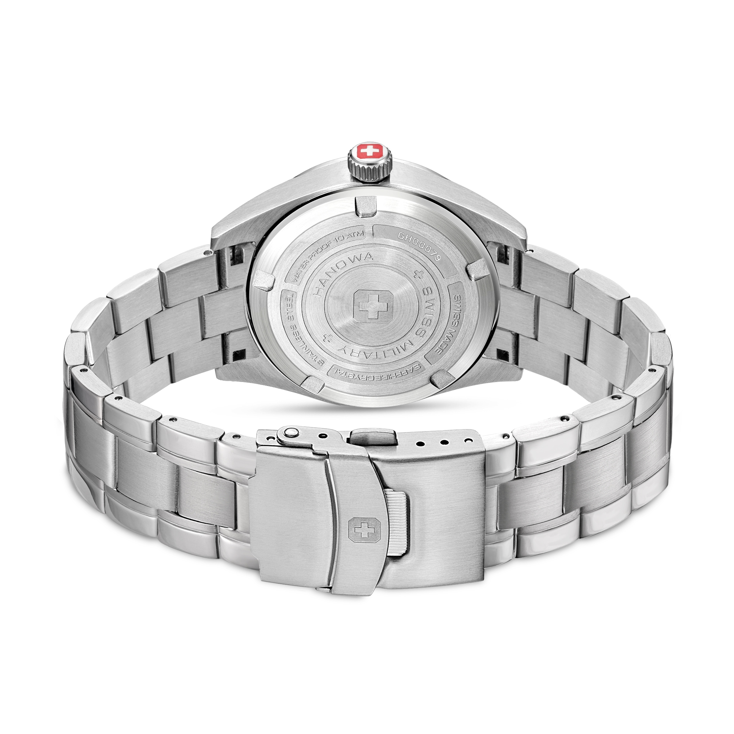 Swiss Military Hanowa Quarzuhr »Thunder« Armbanduhr, Herrenuhr, Swiss Made, Edelstahlarmband, analog, Tag