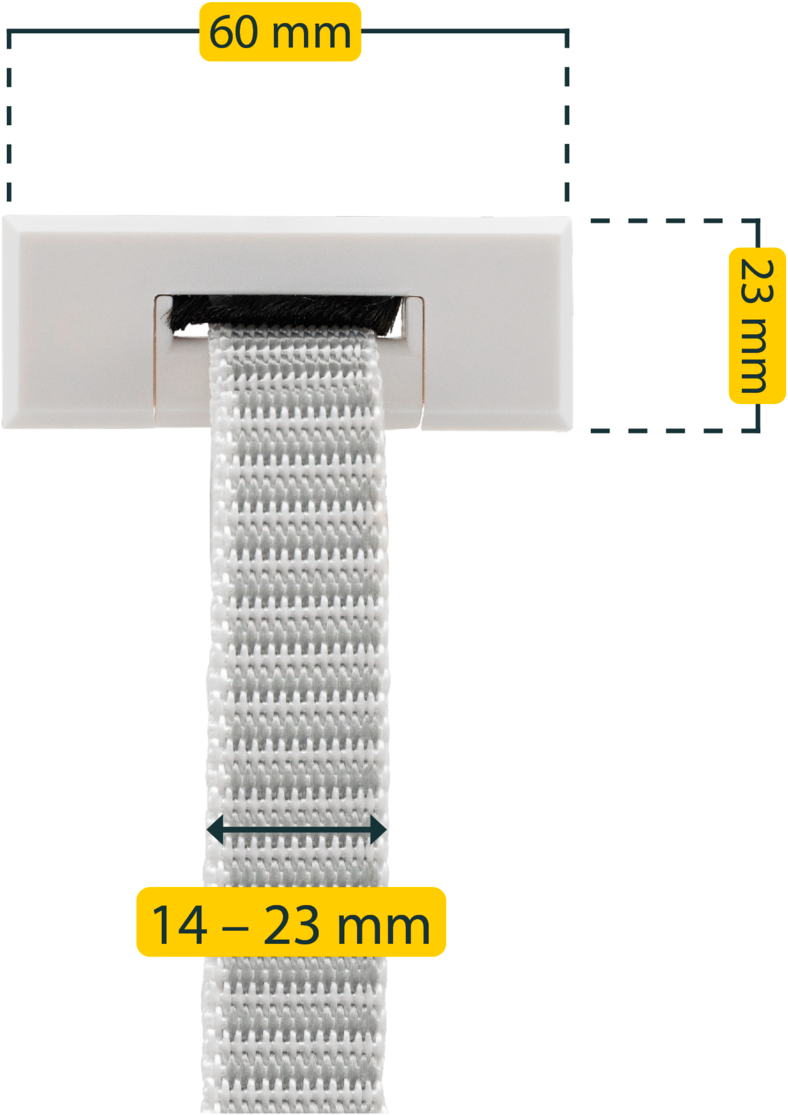 SCHELLENBERG Rollladen-Gurtführung »Duo für das Rollladensystem Mini und Maxi«, mit einer Rollladengurtbandbreite von 14-23 mm geeignet, eckig