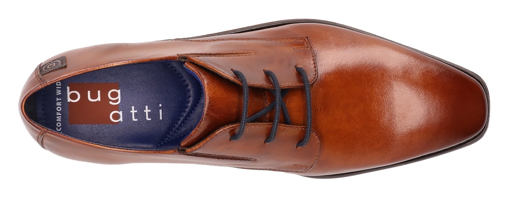 bugatti Schnürschuh, Business Schuh, Anzugschuh mit feinem Blockabsatz