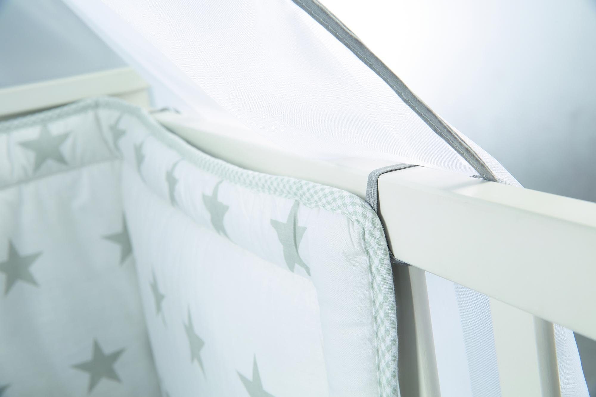 roba® Himmelbettgarnitur »Little Stars, wendbar«, 4-tlg., mit Bettwäsche, N günstig online kaufen