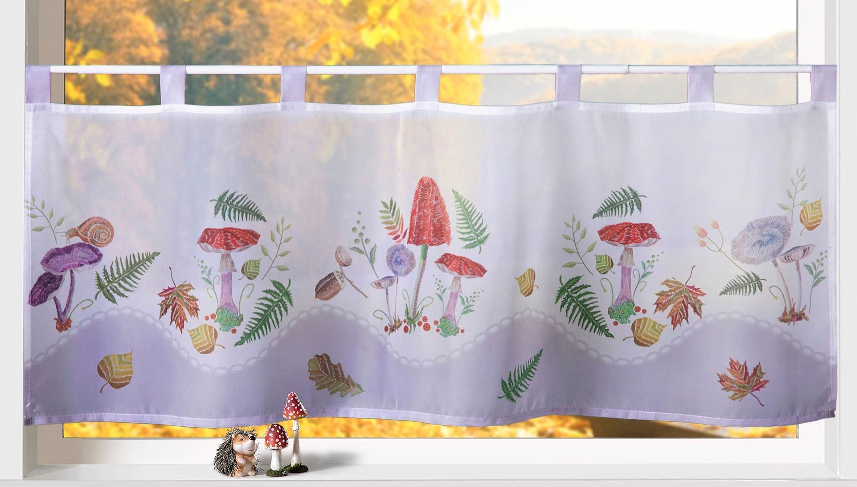 Weckbrodt Scheibengardine »Silvan« Schlaufen 1 Stk. tlg. Bistro, Voile, bed günstig online kaufen