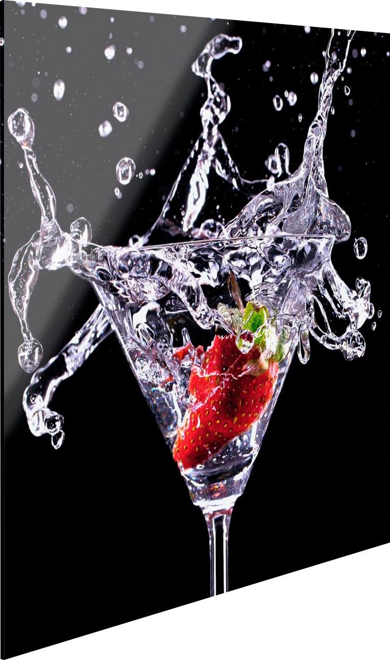 Reinders! Glasbild »Cocktail Splash Erdbeere«