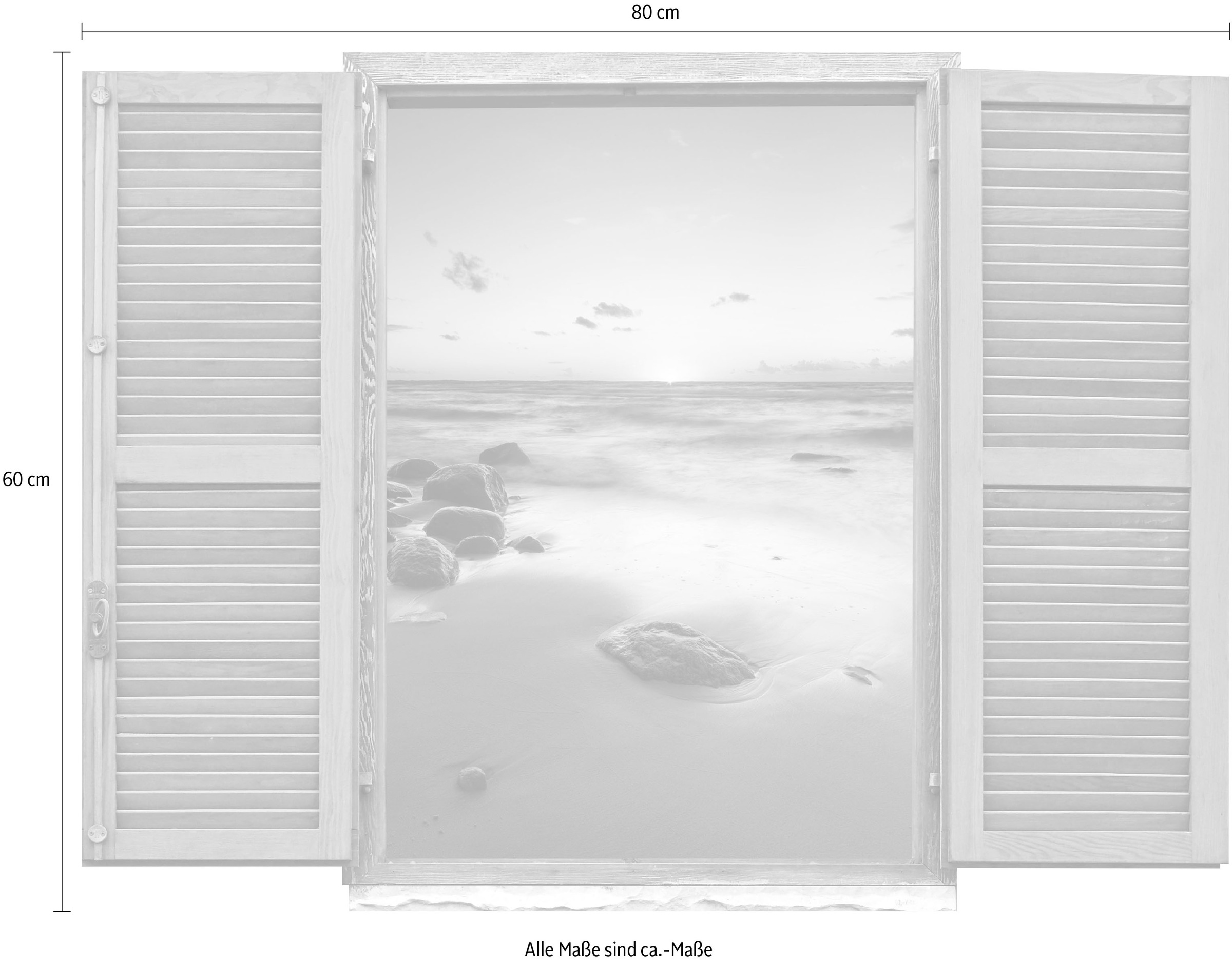 queence Wandtattoo »Sonnenuntergang«, (1 St.), Wandsticker, Wandbild, selbstklebend, 3D, Fenster