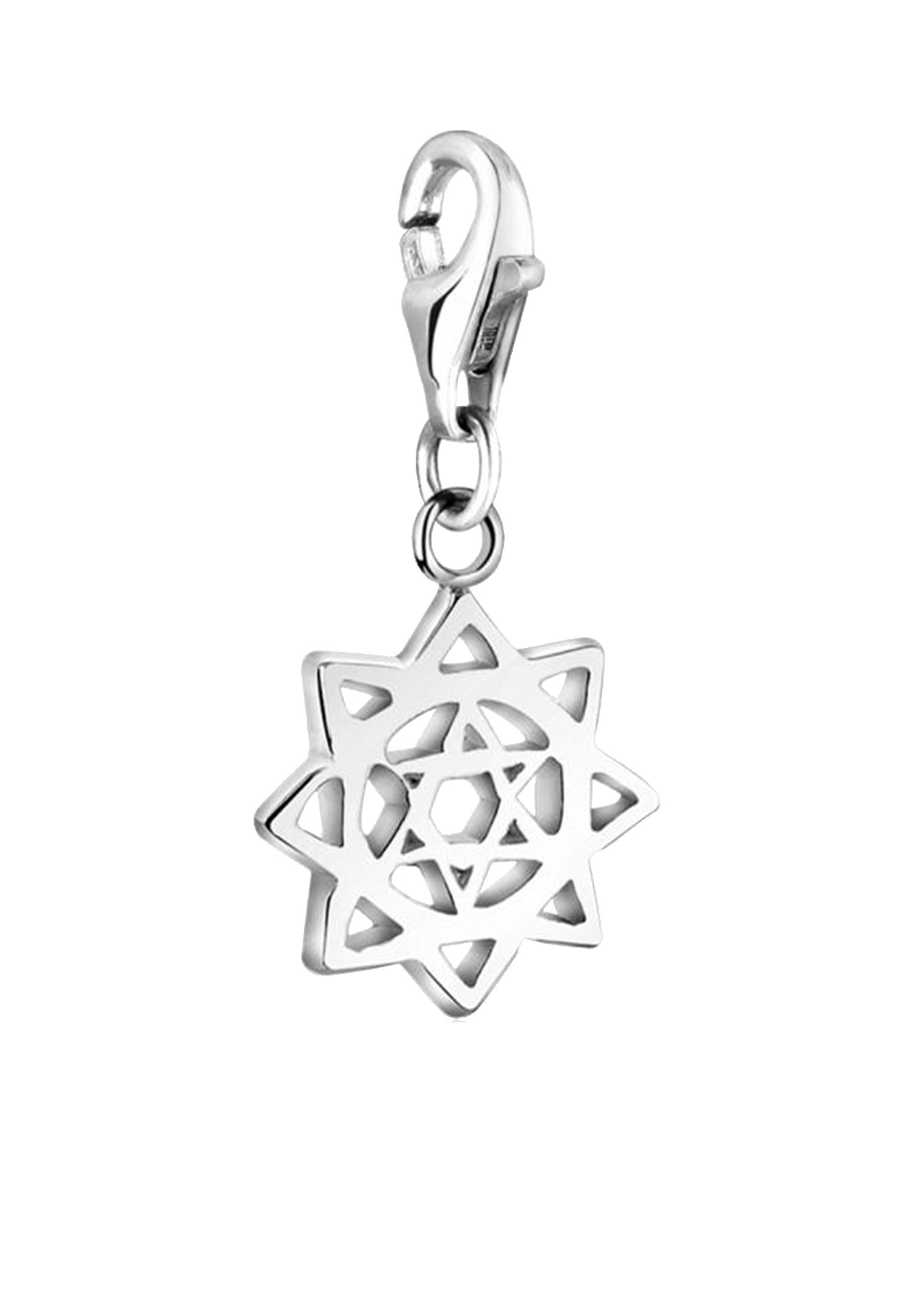 Nenalina Charm-Einhänger »Anhänger Herzchakra Symbol Yoga 925 Silber«