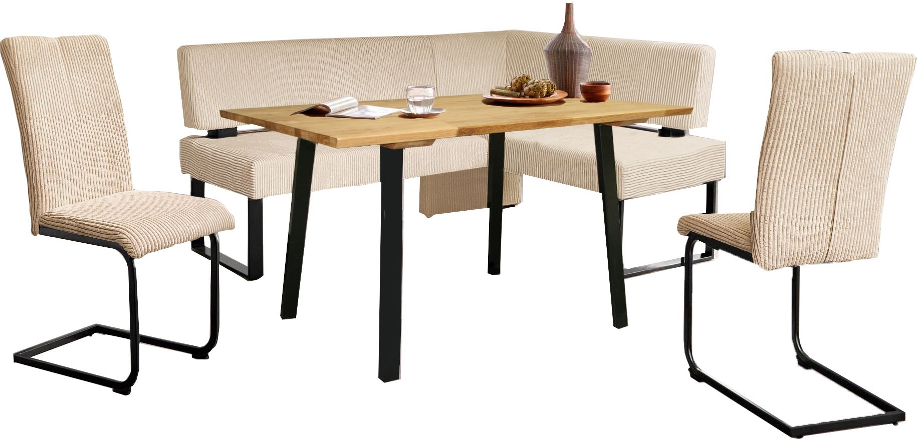 Home affaire Eckbankgruppe »Oliver« Set, 4-tlg, 4 Stk. tlg. Eckbank mit Wel günstig online kaufen