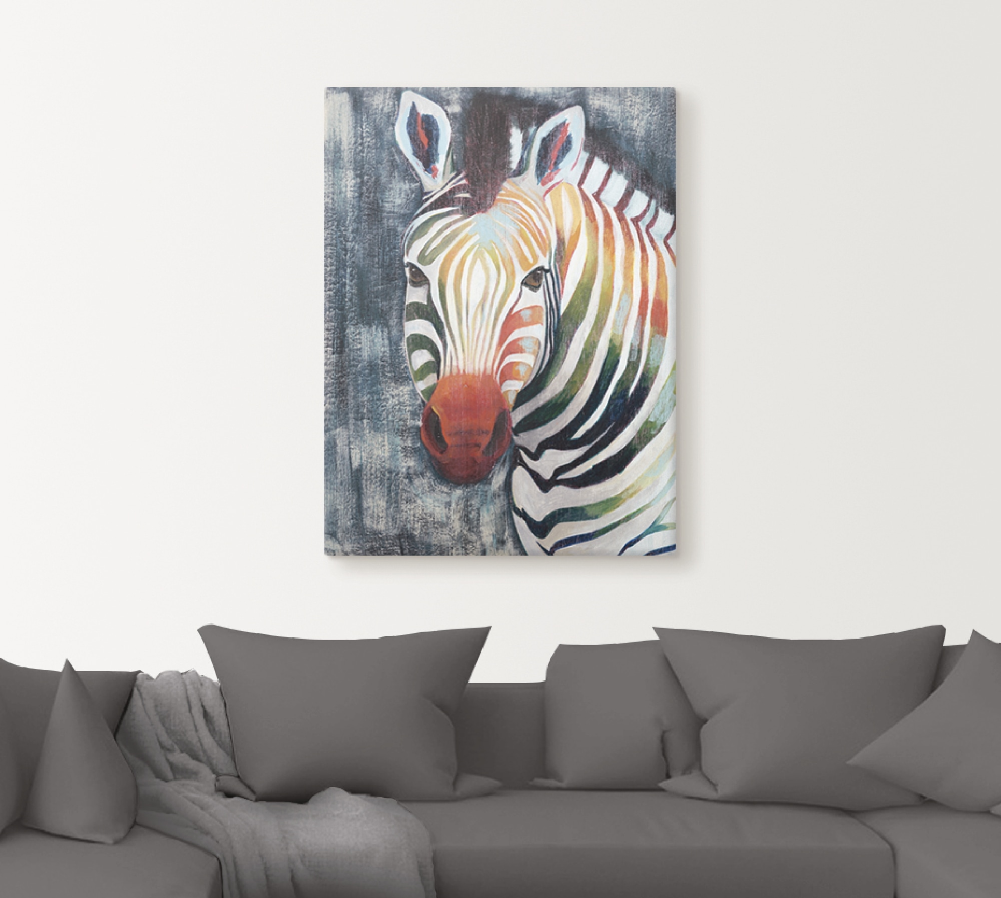 Artland Wandbild »Prisma Zebra II«, Wildtiere, (1 St.), als Leinwandbild, P günstig online kaufen