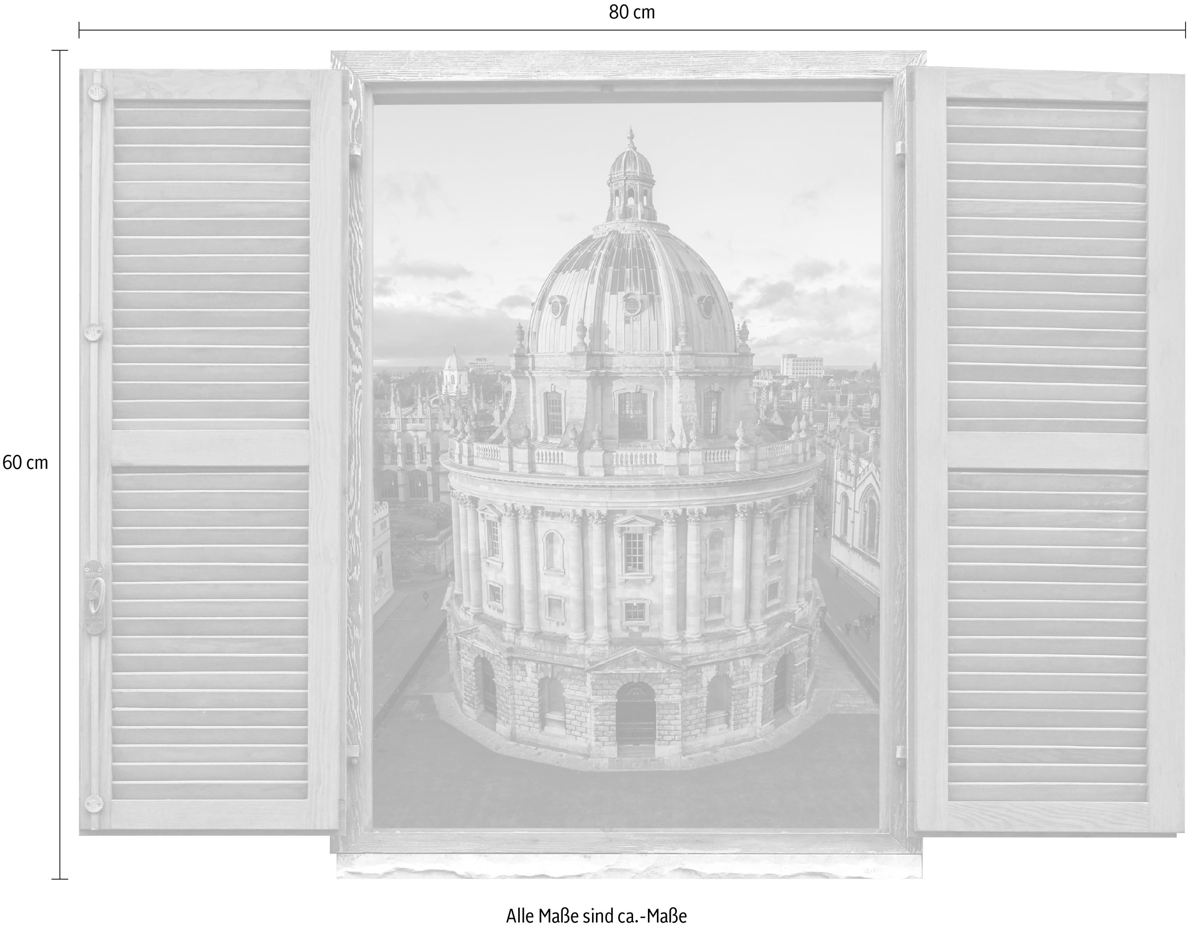 queence Wandtattoo »Palast«, (1 St.), Wandsticker, Wandbild, selbstklebend, 3D, Fenster
