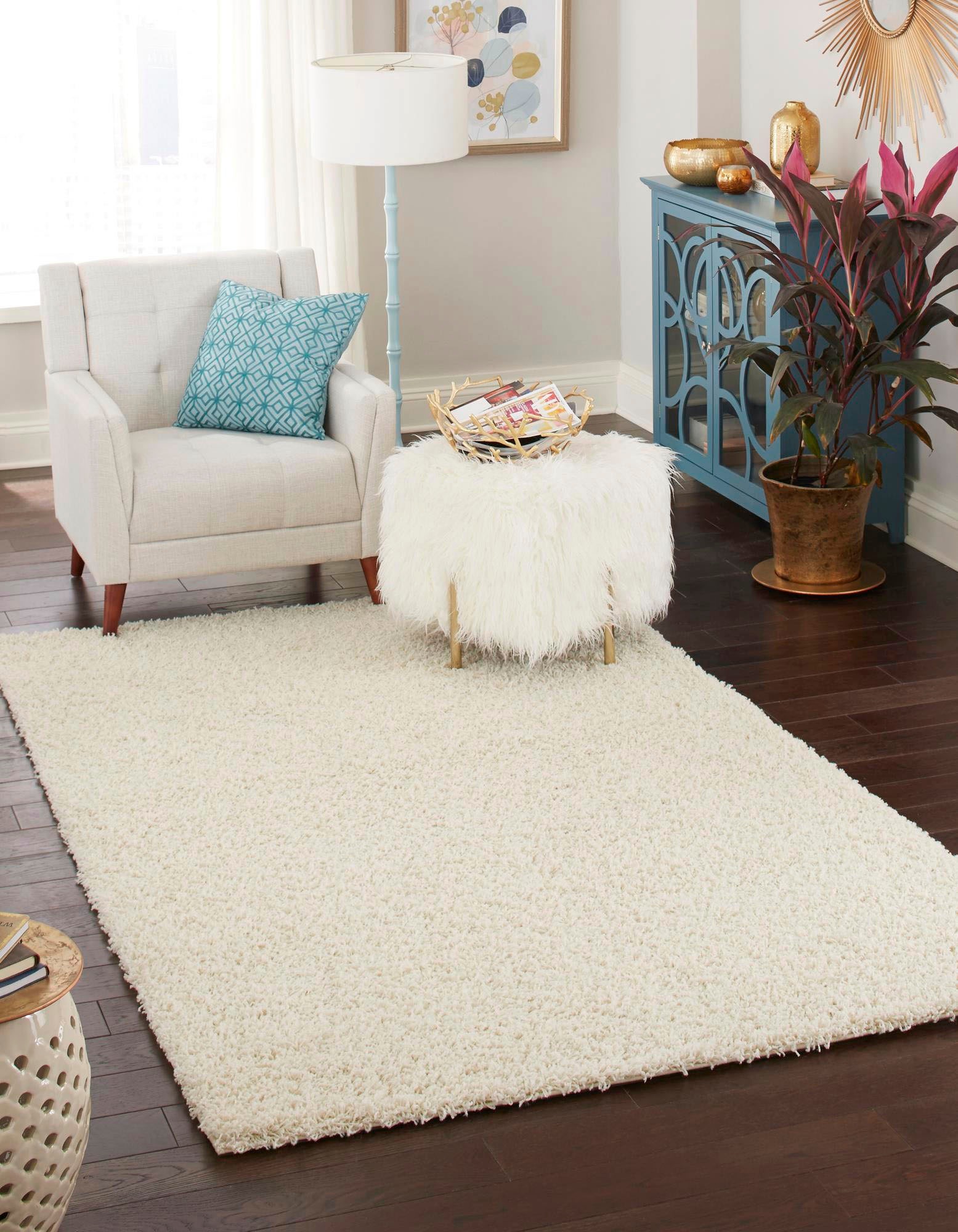 Myflair Möbel & Accessoires Hochflor-Teppich »Shaggy Shag Lagerräumung«, rechteckig, 38 mm Höhe, gewebt, Uni Farben, ideal im Wohnzimmer & Schlafzimmer