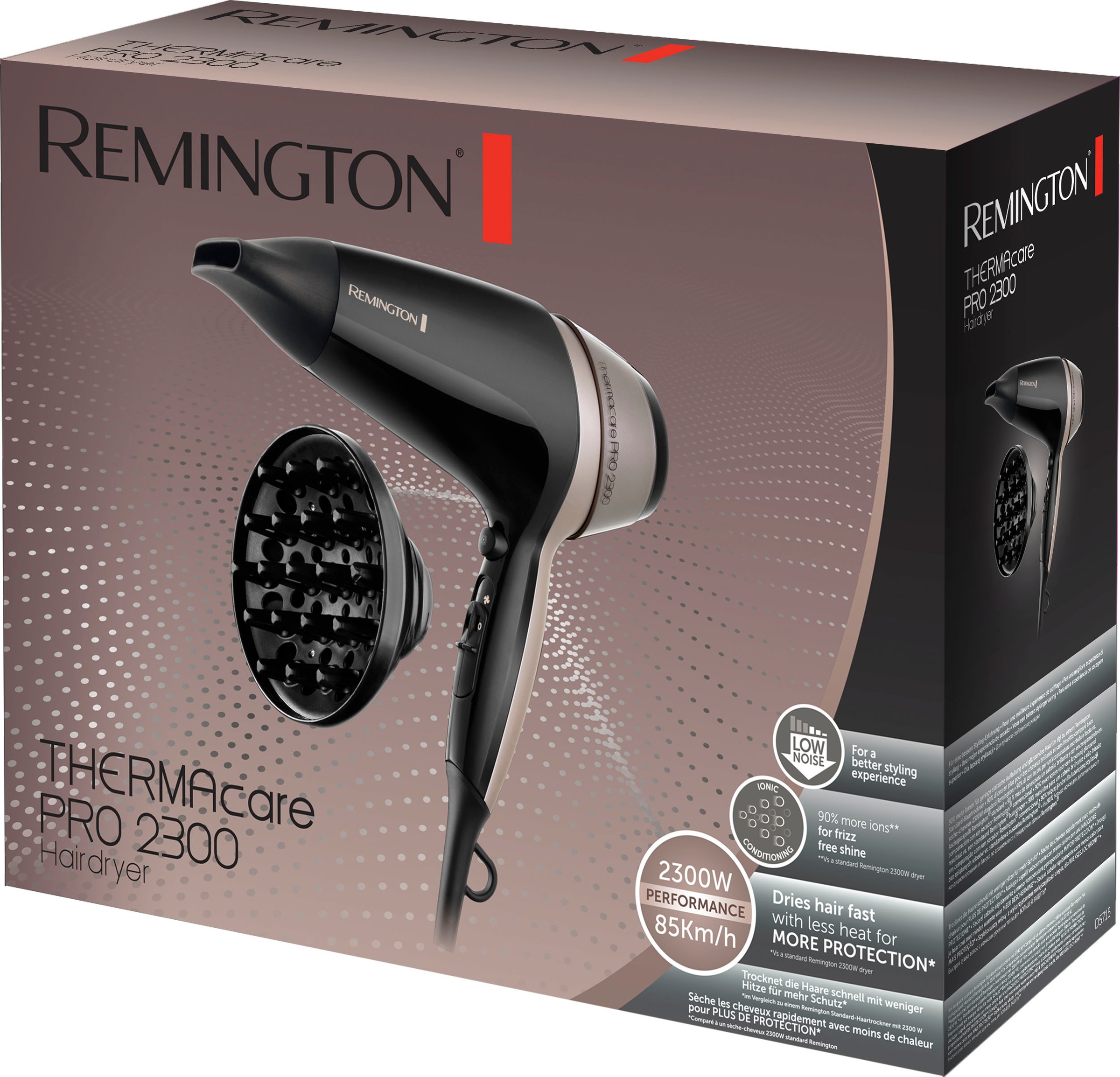 weniger THERMAcare Remington Hitze PRO Haartrockner 2300 »D5715 angenehmes 2300«, geringe durch W, Trocknen und Lautstärke