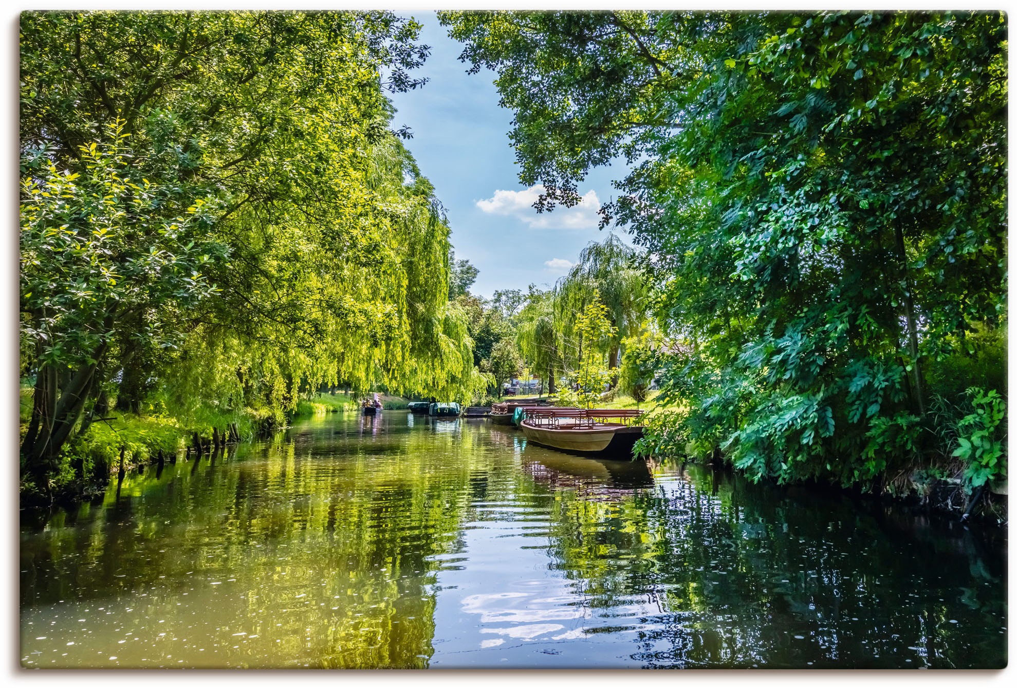 Wandbild »Kahnfahrt durch die Fließe im Spreewald«, Gewässer, (1 St.), als...