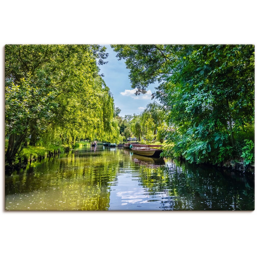 Artland Wandbild »Kahnfahrt durch die Fließe im Spreewald«, Gewässer, (1 St.)