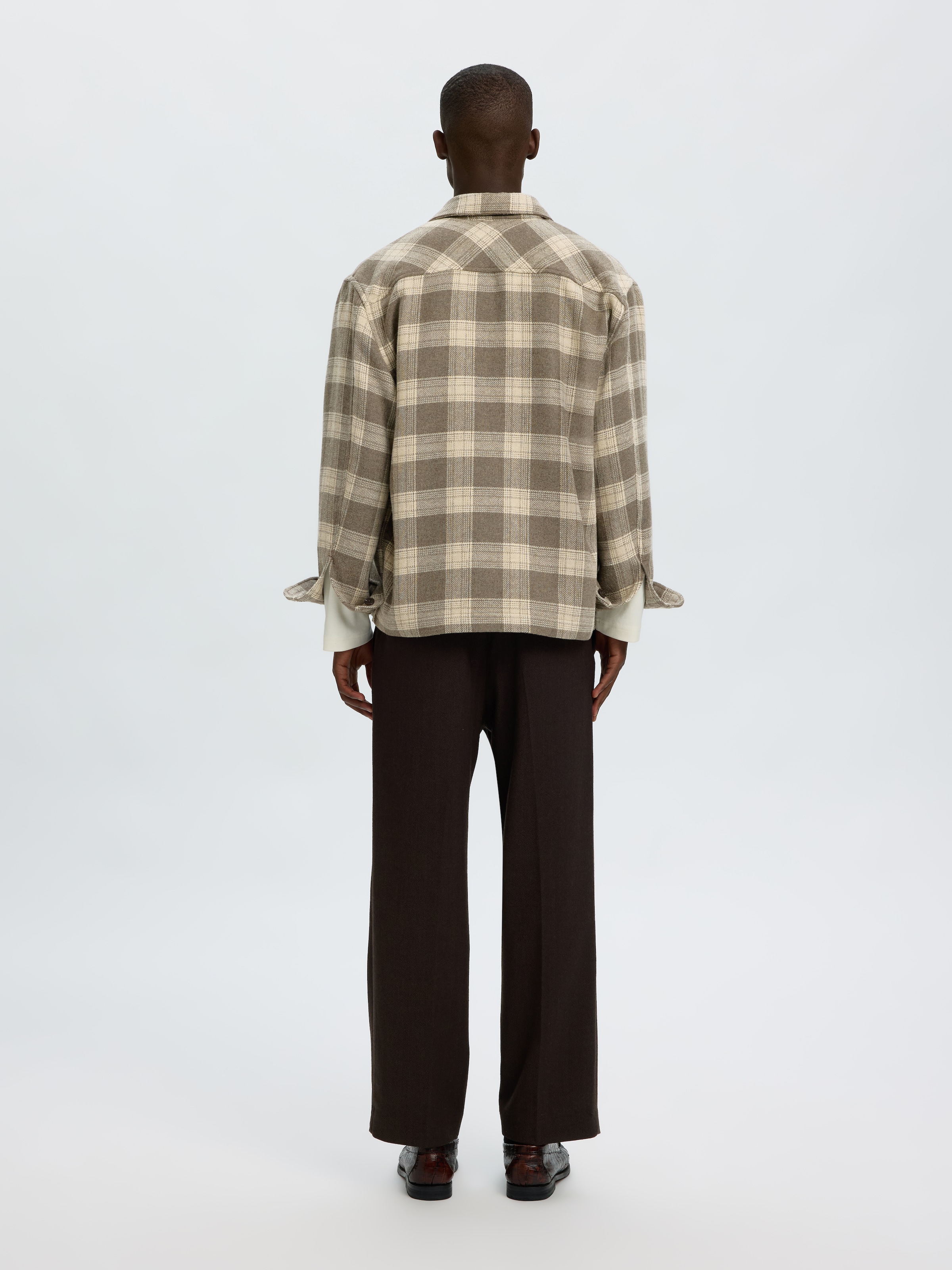 SELECTED Langarmhemd »SLMOLE PABLO WOOL BLEND OVERSHIRT NOOS« Materialmix, regular fit