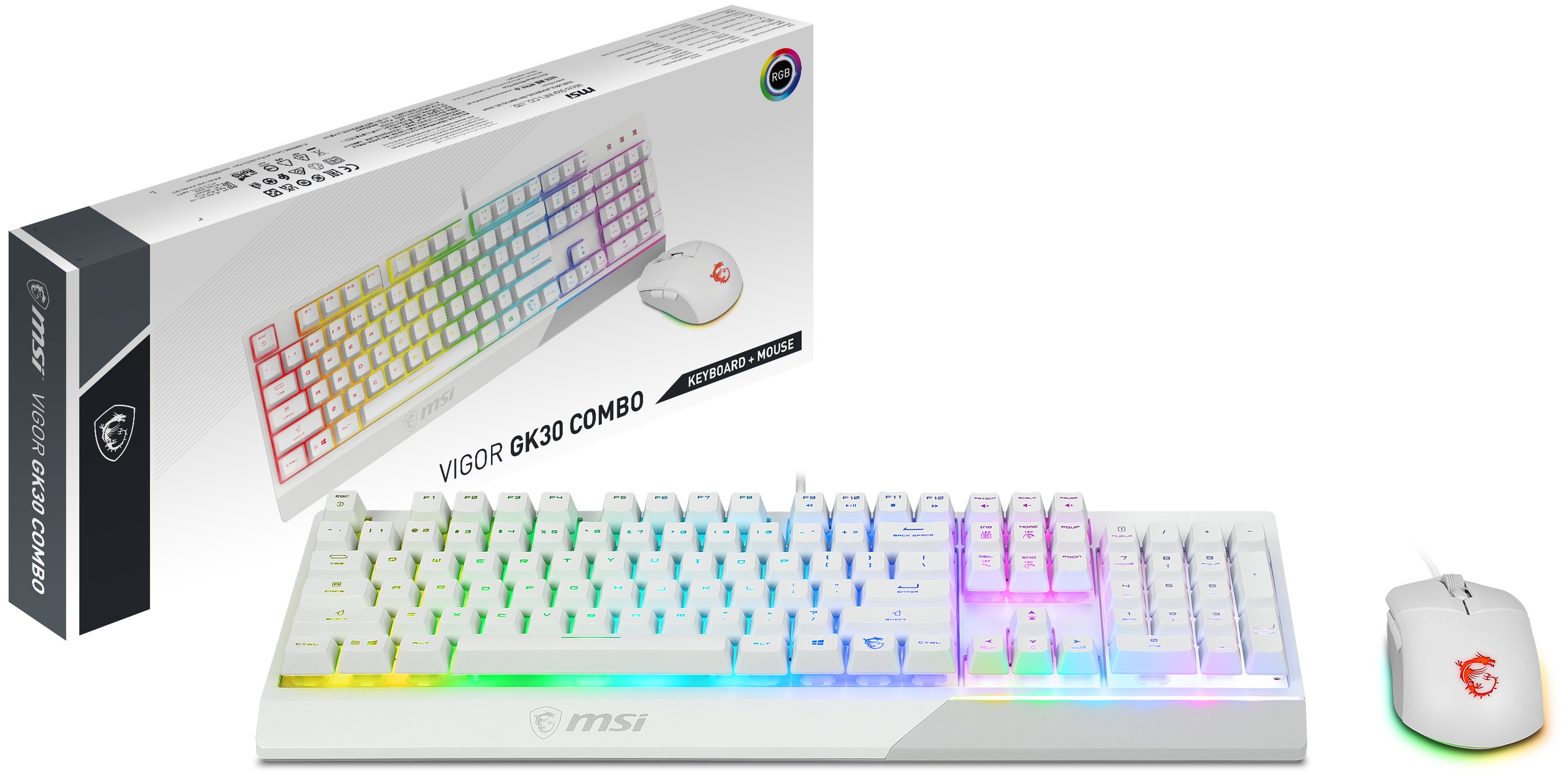 MSI Eingabegeräte-Set »VIGOR GK30 COMBO weiß«