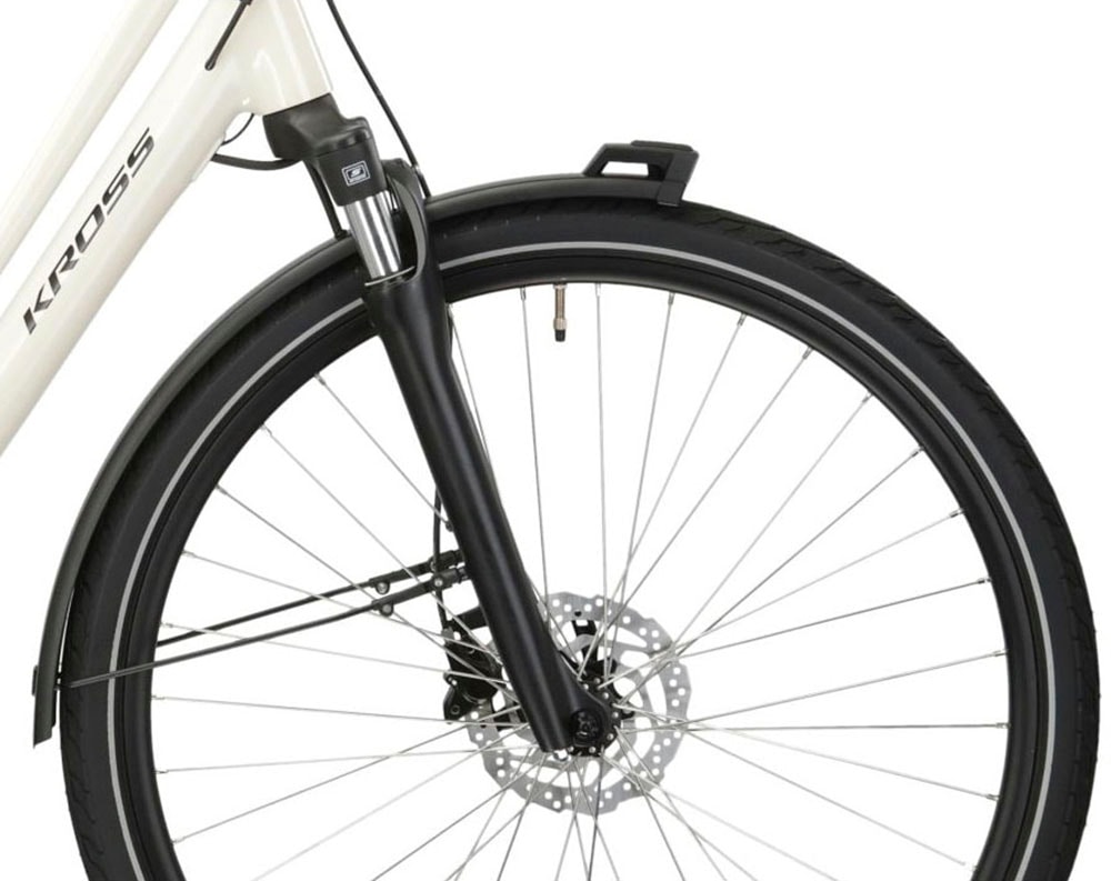 Kross E-Bike »E-Citybike Sentio Hybrid 3.0 28 Zoll beige«, 7 Gang, Shimano, DEORE T6000, Mittelmotor 250 W, Pedelec, Elektrofahrrad für Damen und Herren