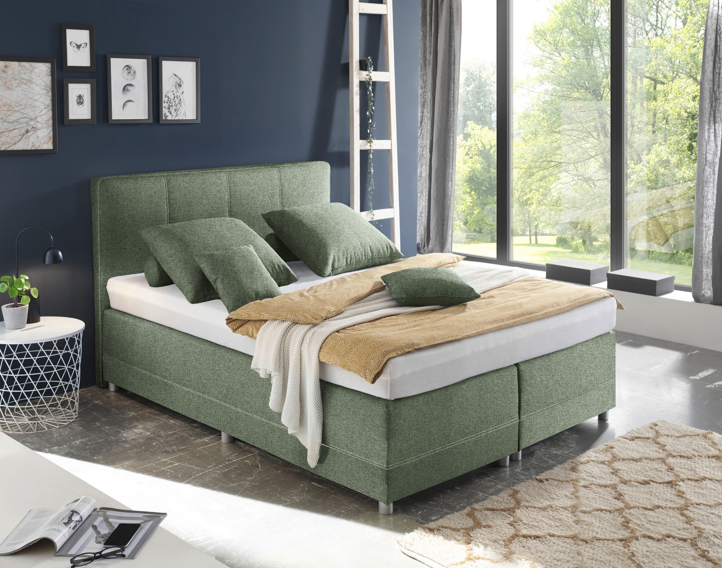 ED EXCITING DESIGN Boxspringbett »Luanda«, wahlweise mit Matratze und Toppe günstig online kaufen