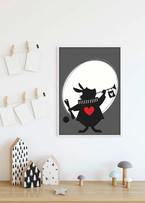 Komar Bild »Alice Rabbit«, Disney, (1 St.), Wandbild zur Dekoration im Kinderzimmer - ohne Rahmen