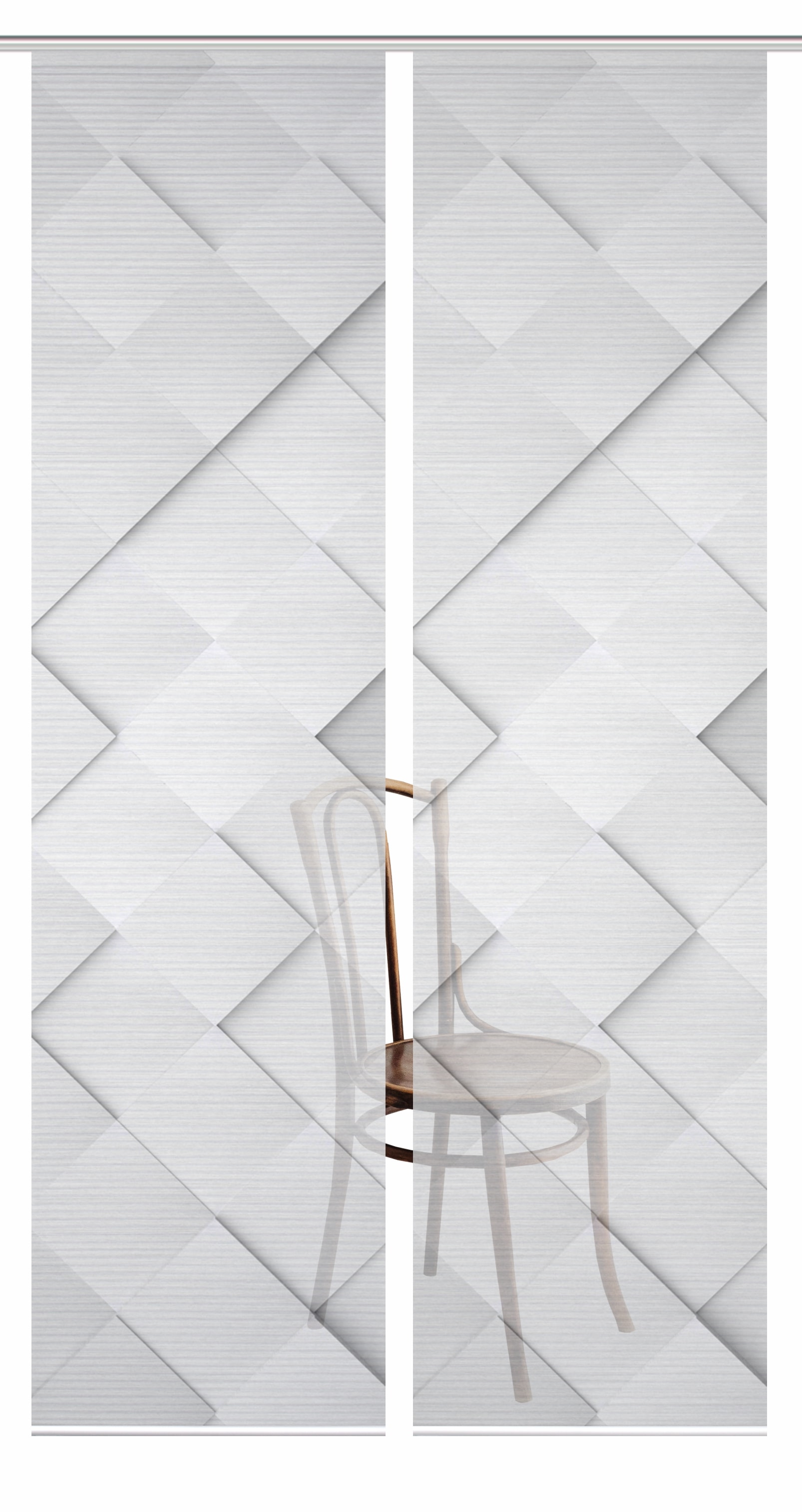 HOME in green Schiebegardine »SYLVIA« Paneelwagen 2 Stk. tlg. SET DIGITALDRUCK,BAMBUSOPTIK RECYCELT