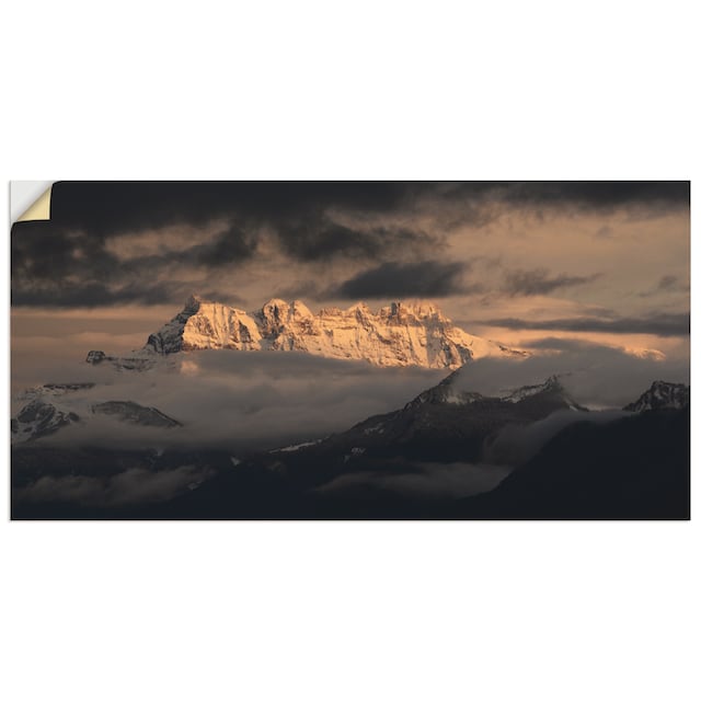 Artland Wandbild »Dents du Midi, Schweizer Berge«, Berge, (1 St.), als  Leinwandbild, Wandaufkleber oder Poster in versch. Größen auf Rechnung  kaufen