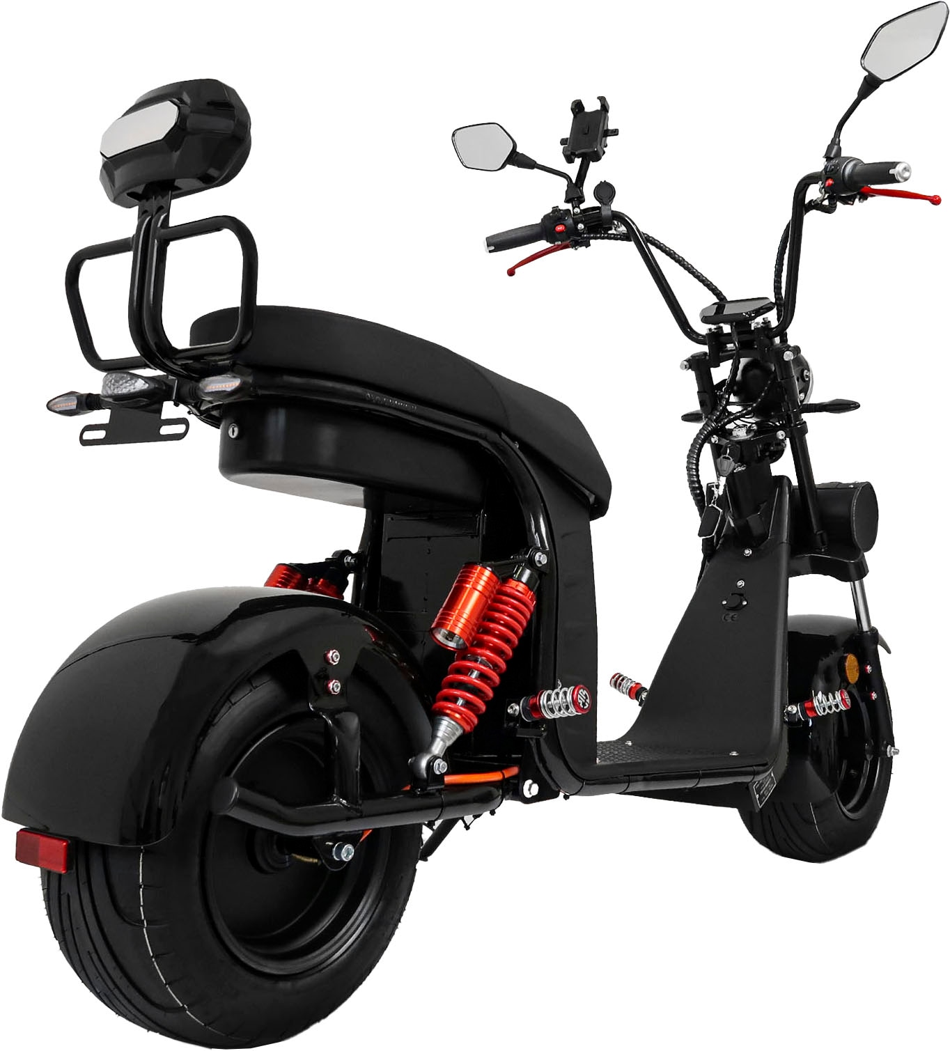 Rolektro E-Motorroller »E-Chopper 45, 2 x 60V-25,6Ah Lithium-Akku, 3000 Watt«, bis zu 108 km Reichweite, mit USB-Anschluss und integr. Alarmanlage