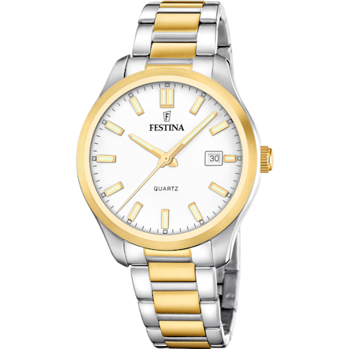 Festina Quarzuhr »Classic Steel« Armbanduhr, Herrenuhr, Edelstahlarmband, Analog, Tag