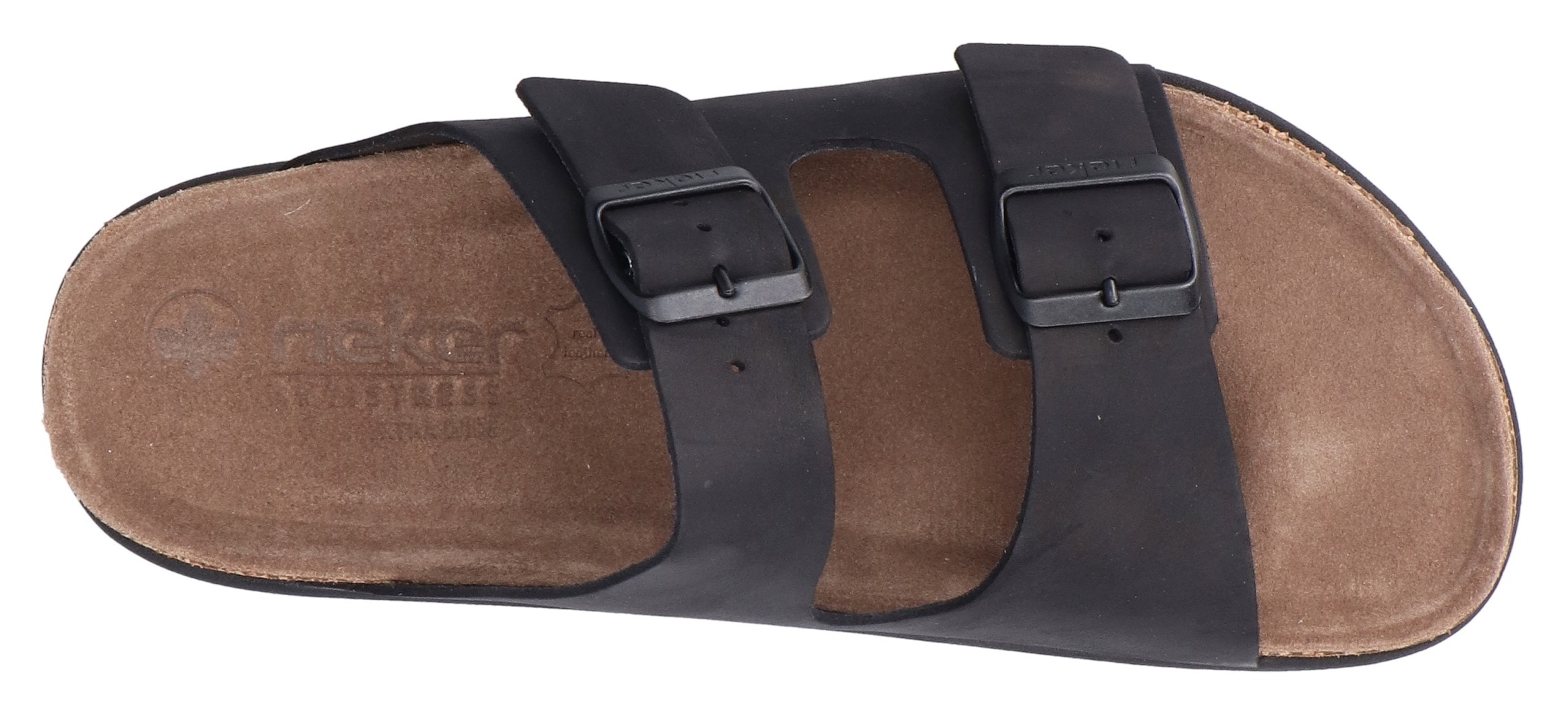 Rieker Pantolette, Sommerschuh, Strandschuh, Hausschuh mit bequemem Fußbett