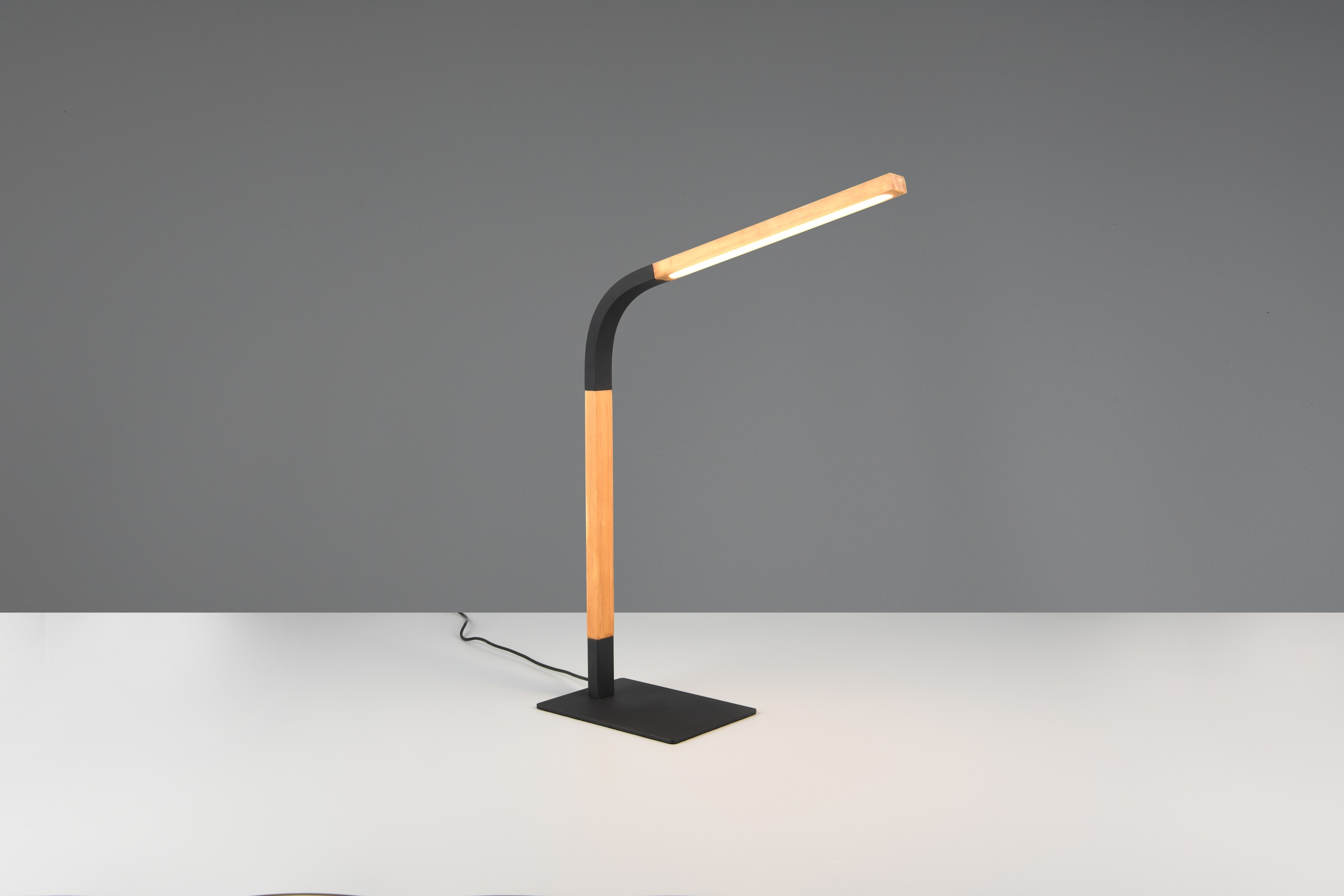 TRIO Leuchten LED Schreibtischlampe »NORRIS, Tischleuchte mit Touchdimmer und Flexarm, Leseleuchte H. 63cm« LED-Board 1 Stk. Warmweiß 7W 950 Lumen warmweiße LED, dimmbar in 3 Stufen (Schnurschalter)