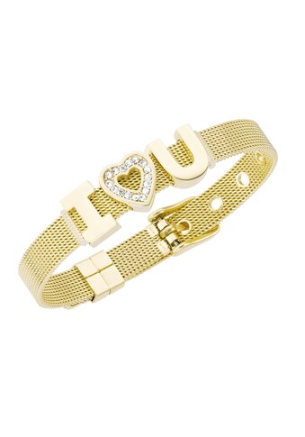 Jacques Charrel Armband »Milanaise mit Kristallsteinen I Love You« kaufen