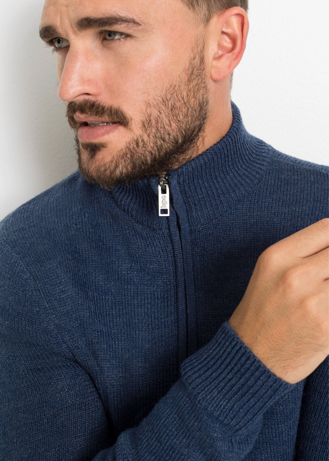 bonprix Strickjacke »Feinstrickjacke« mit Stehkragen, Regular Fit