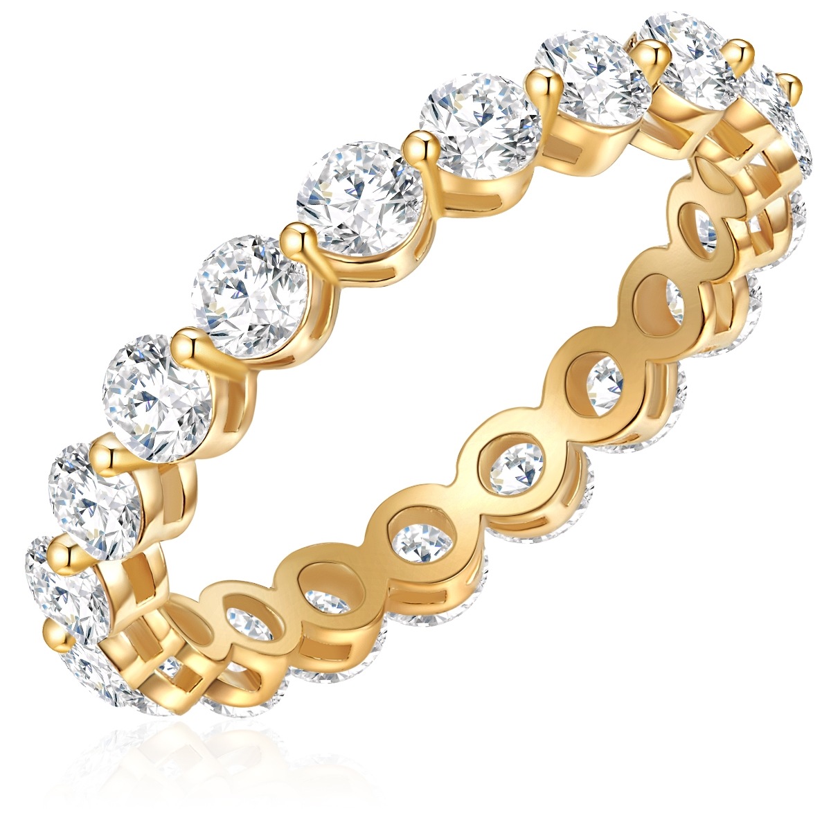 Yokoamii Fingerring »Y116«, (1 tlg.), Ring gelbgold Kristall weiß