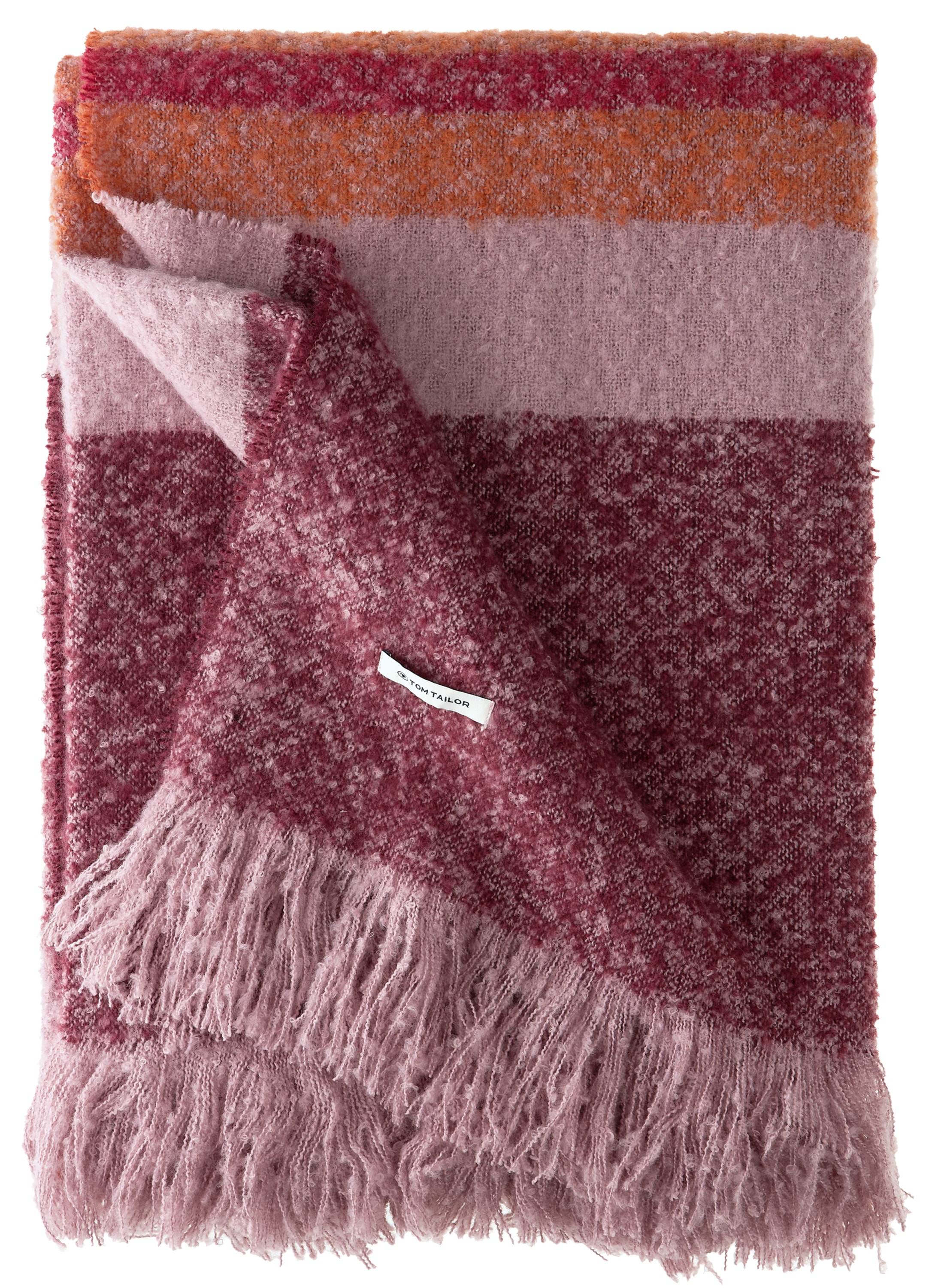 TOM TAILOR HOME Wohndecke »Bouclé Stripe« aus Bouclégarnen