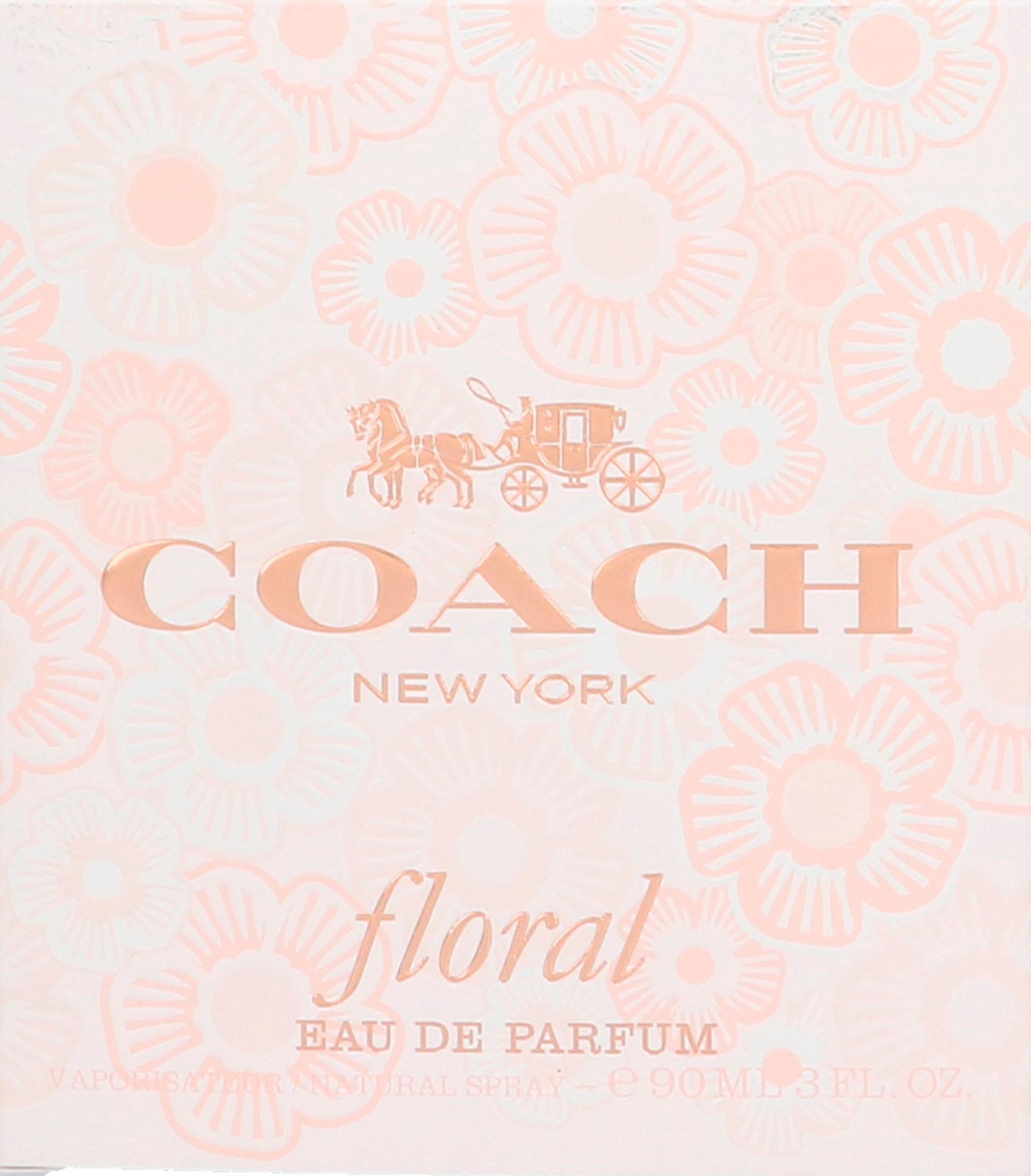 COACH Eau de Parfum »Coach Floral«, Fruchtig-süßer Damenduft mit zitrischen Noten, Gardenie und Patchouli.
