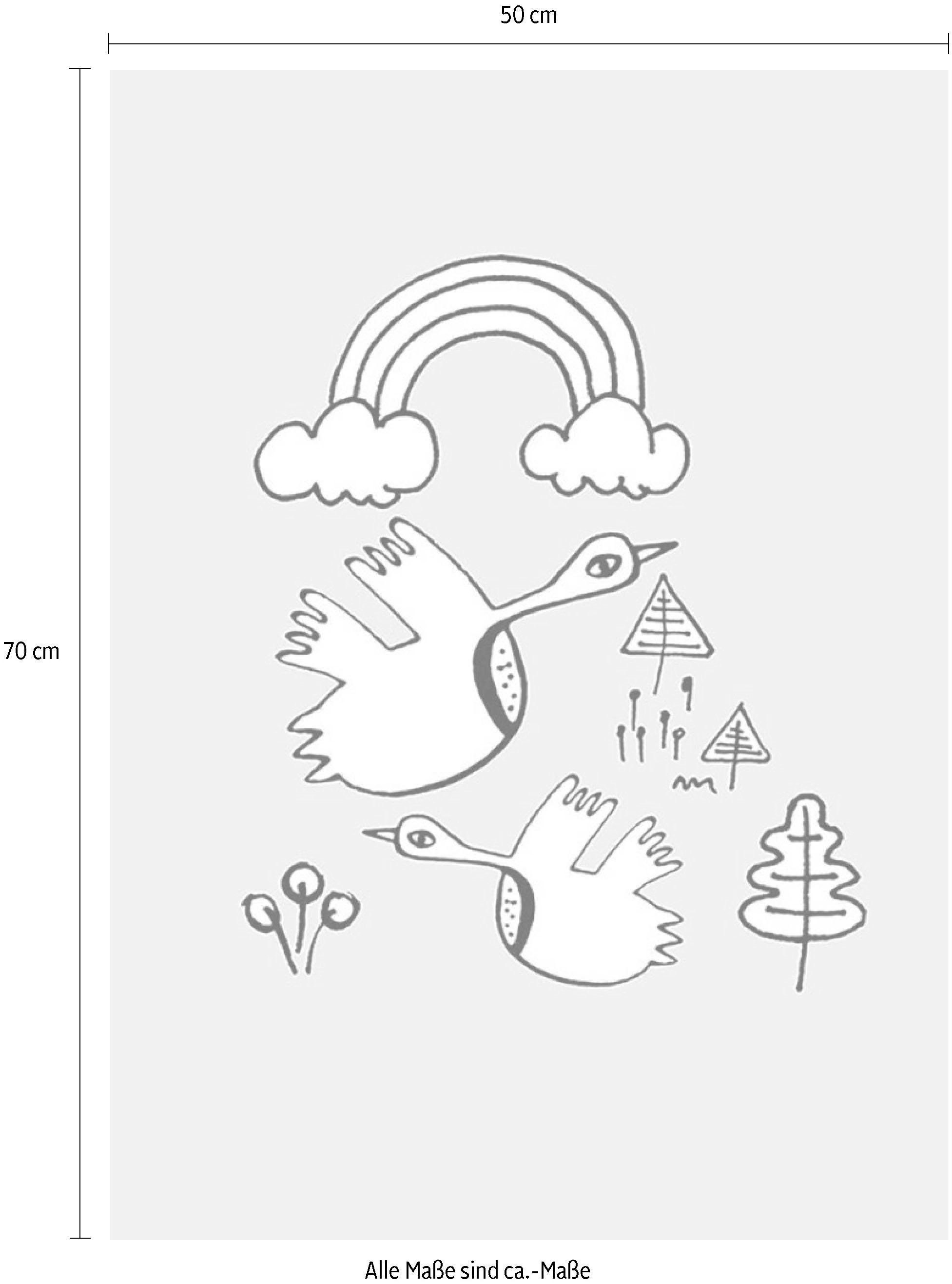 Komar Bild "Scribble Birdy", Tiere, (1 St.), Wandbild zur Dekoration - ohne günstig online kaufen