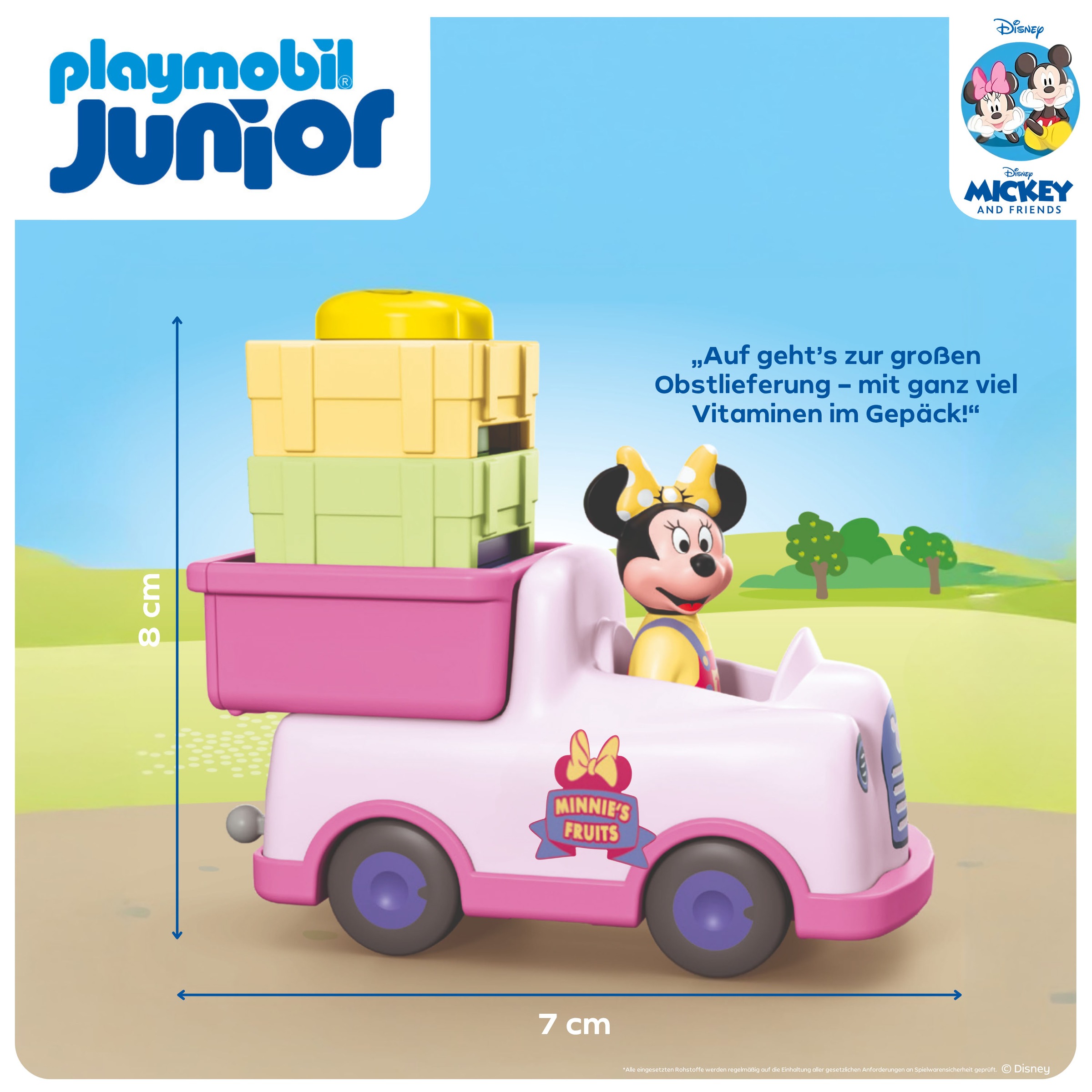 Playmobil® Konstruktions-Spielset »Minnie Maus' Obst-Transporter mit Sortierspaß (71770) JUNIOR & Disney«, (8 St.), Made in Europe