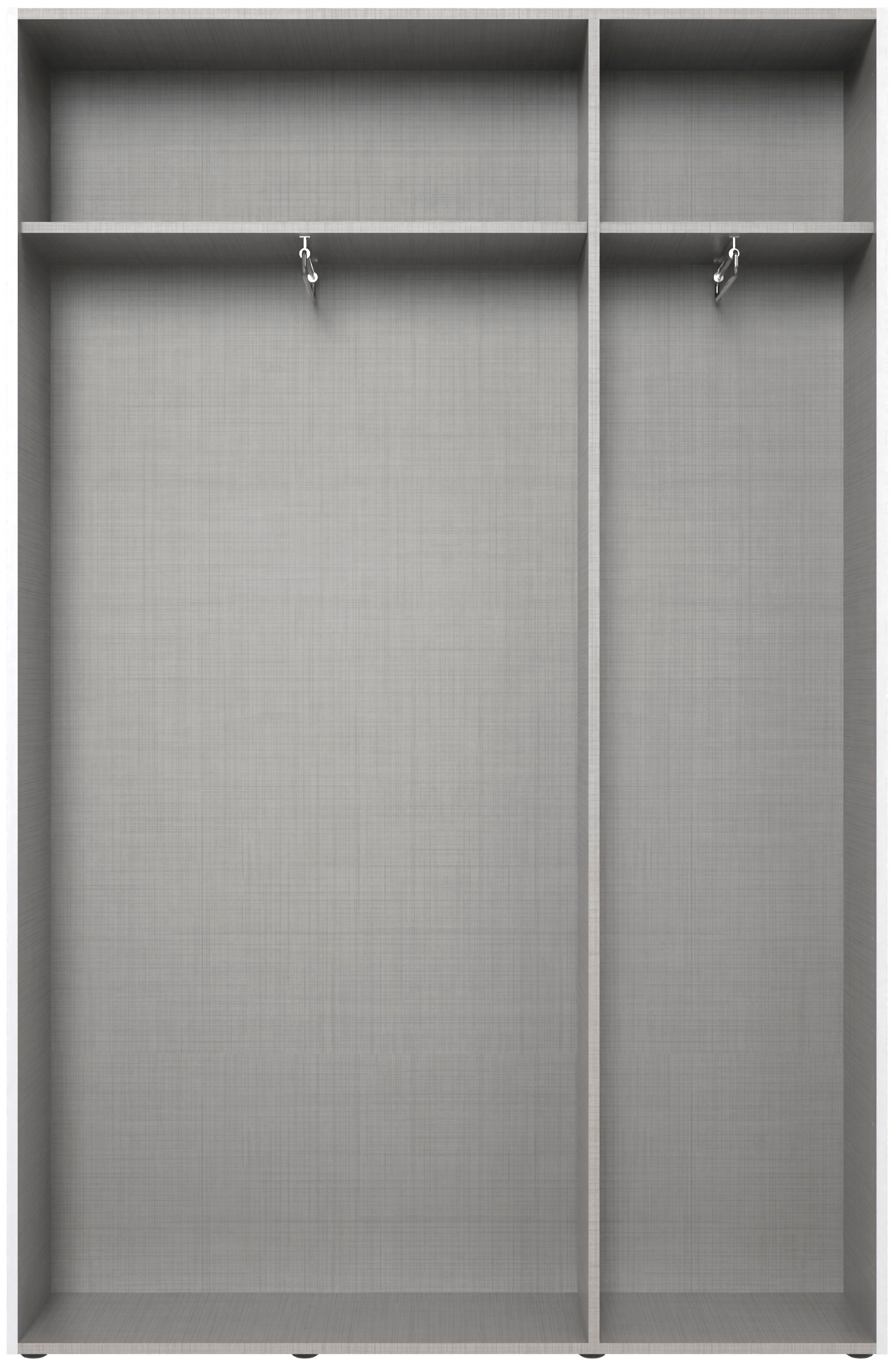 Wimex Kleiderschrank »Mugano,in 8 Breiten,3 Höhen,2 Tiefen, viele Farben, Made in Germany«, (in Basic oder Premium Ausstattung mit 2 weiteren Einlegeböden), mit langen oder kurzen Griffen aus Metall, mit oder ohne Spiegel