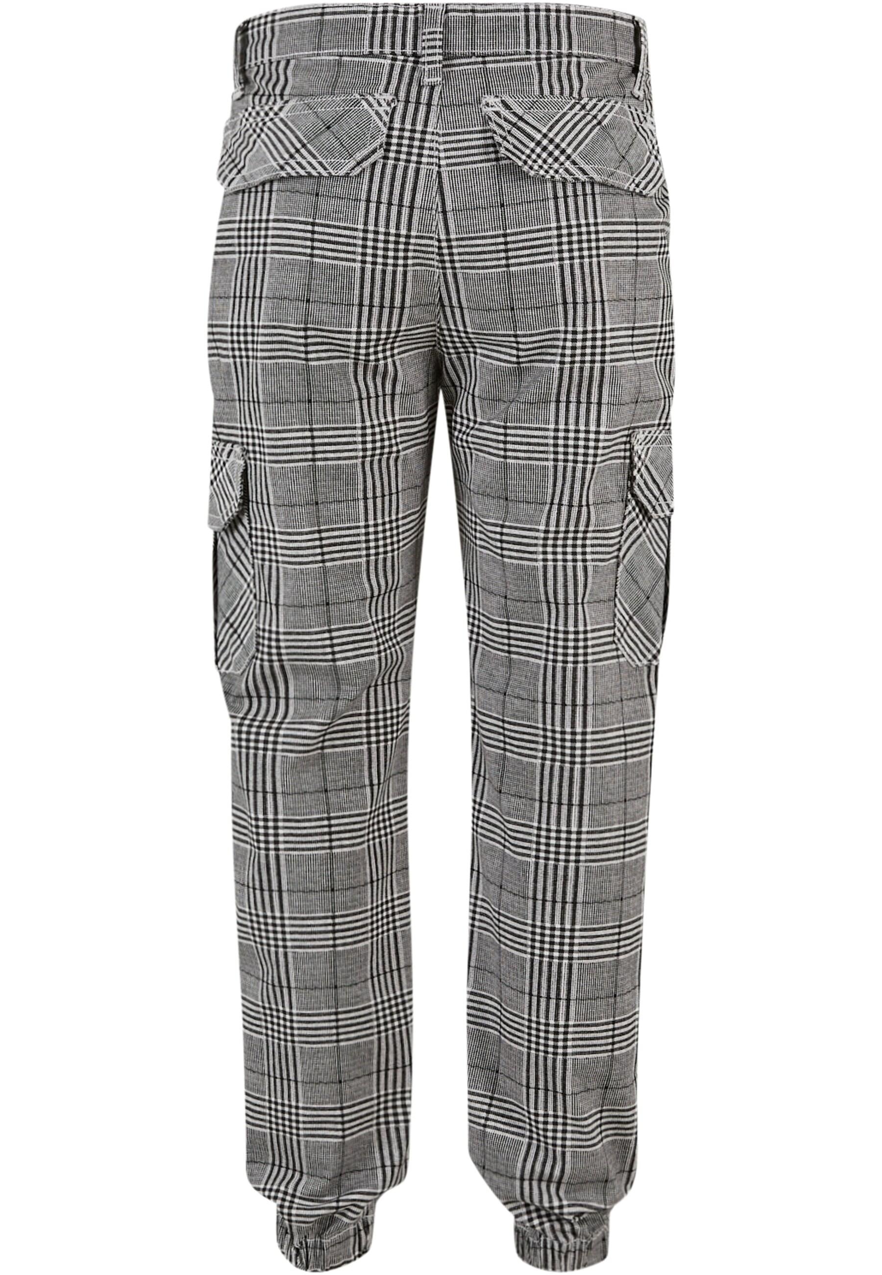 URBAN CLASSICS Cargohose »Urban Classics Herren Boys AOP Glencheck Cargo Jog Pants«