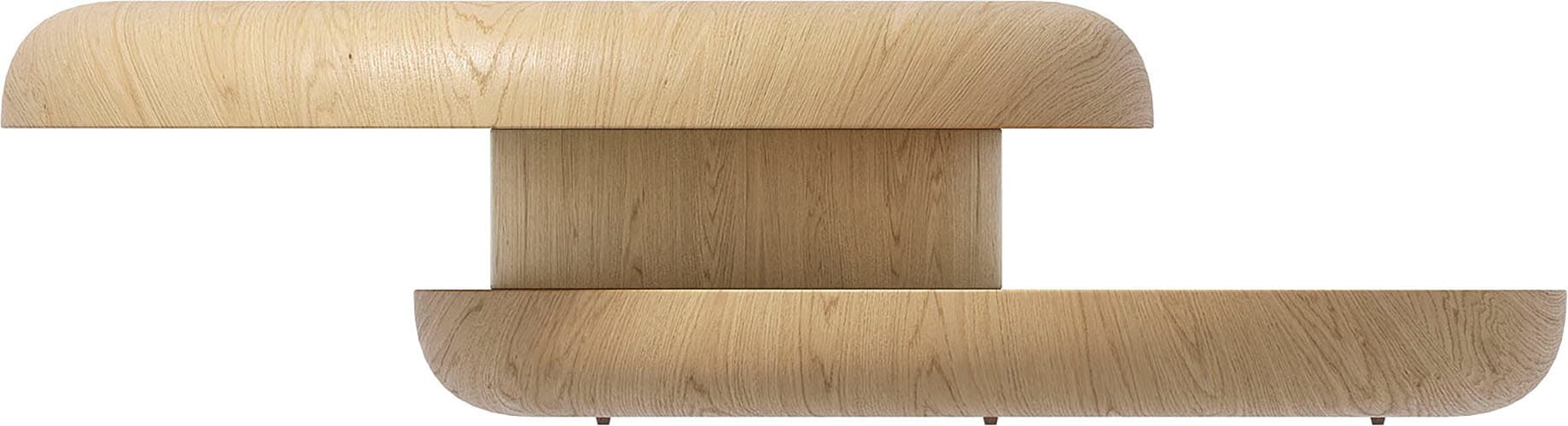SalesFever Couchtisch »drehbar - runder Design-Wohnzimmertisch aus Holz« 1 Stk. tlg. Stilvoller & moderner Tisch mit Echtholzfurnier, Ø 90 cm