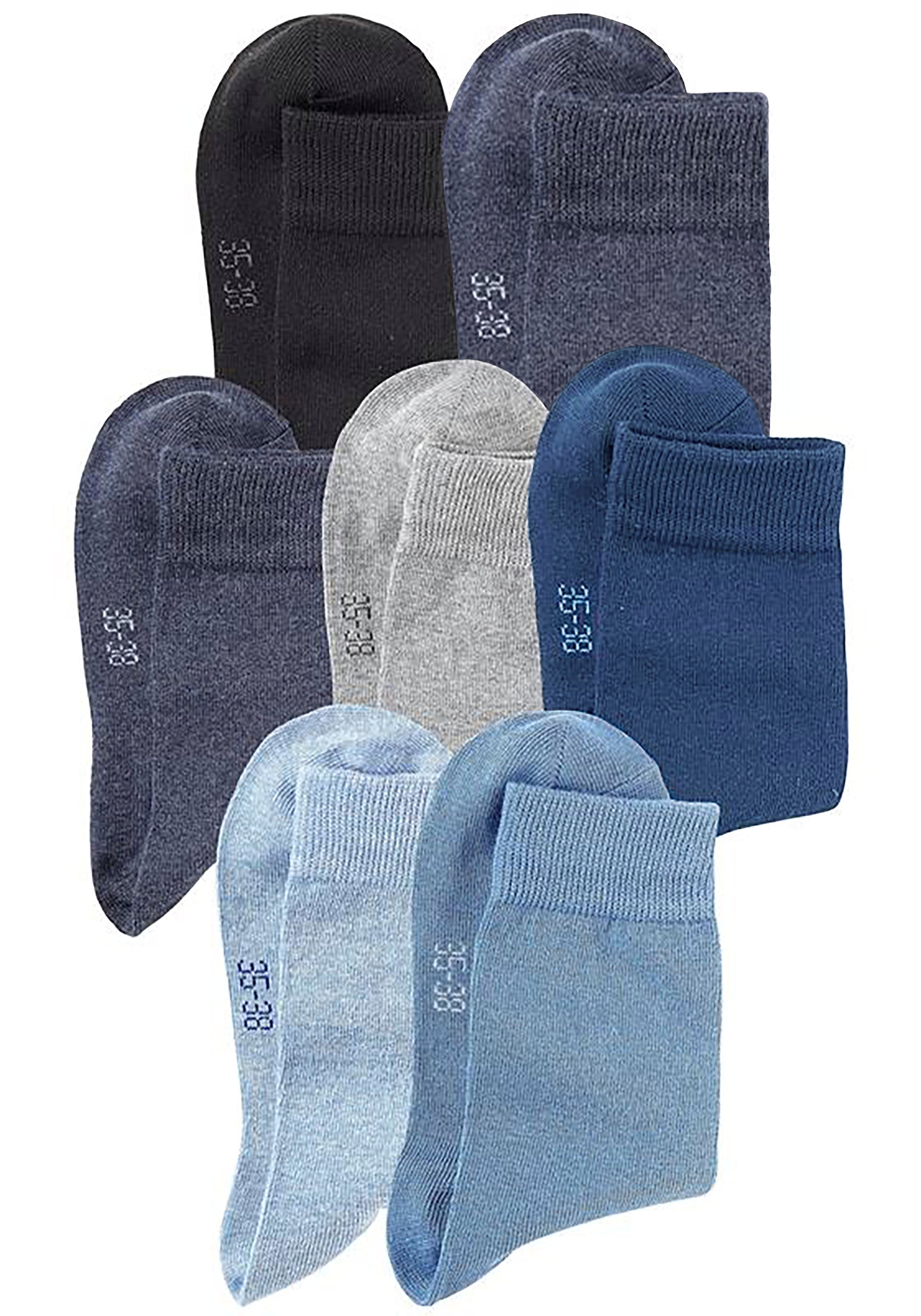 Lavana Basicsocken, (Packung, 7 Paar), mit druckfreiem Bündchen