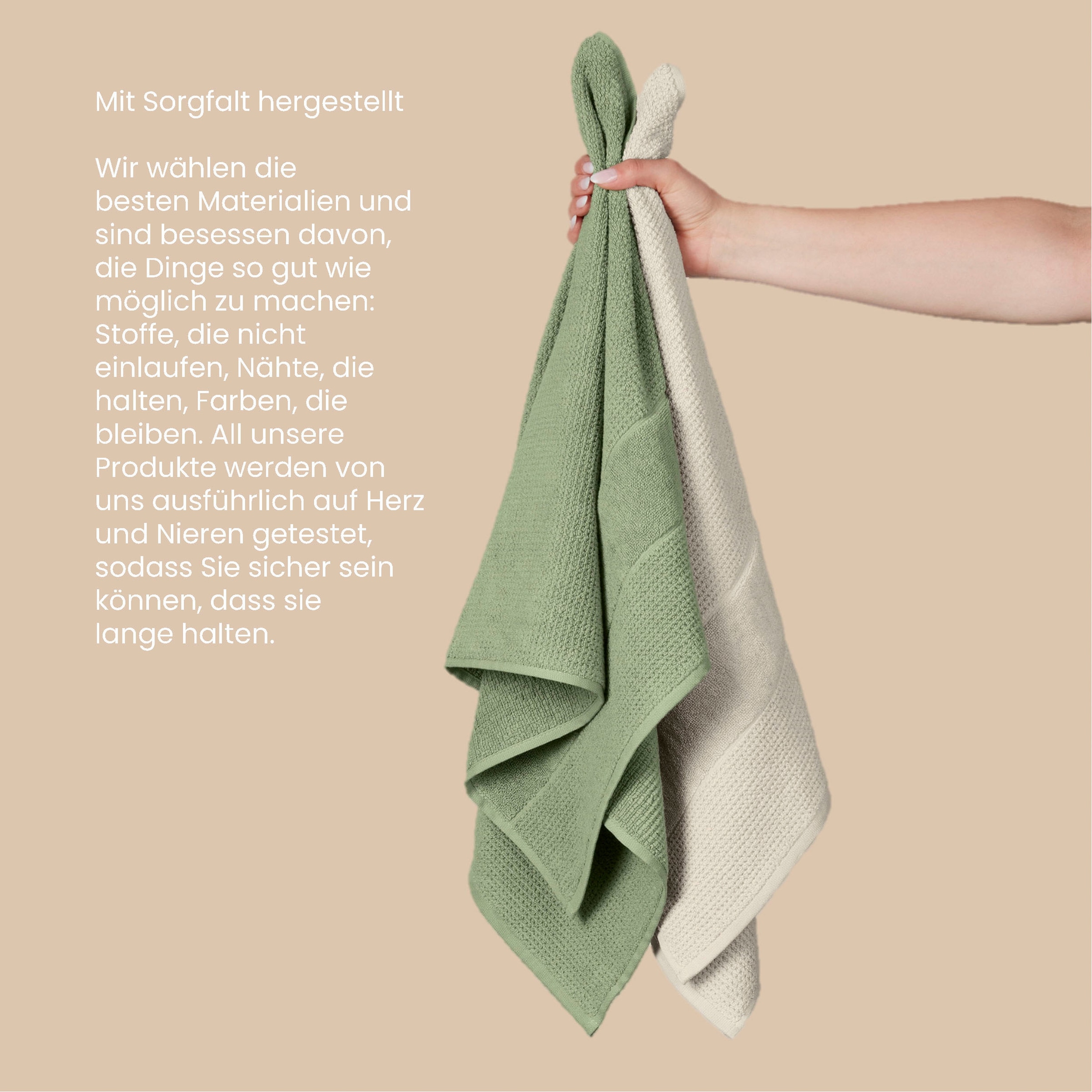Schiesser Handtücher »Turin im IN St.), Set schnell by bequem 4er GREEN aus Reiskorn-Optik, bestellen 100% (4 Baumwolle«, MADE und OEKO-TEX®-zertifiziert