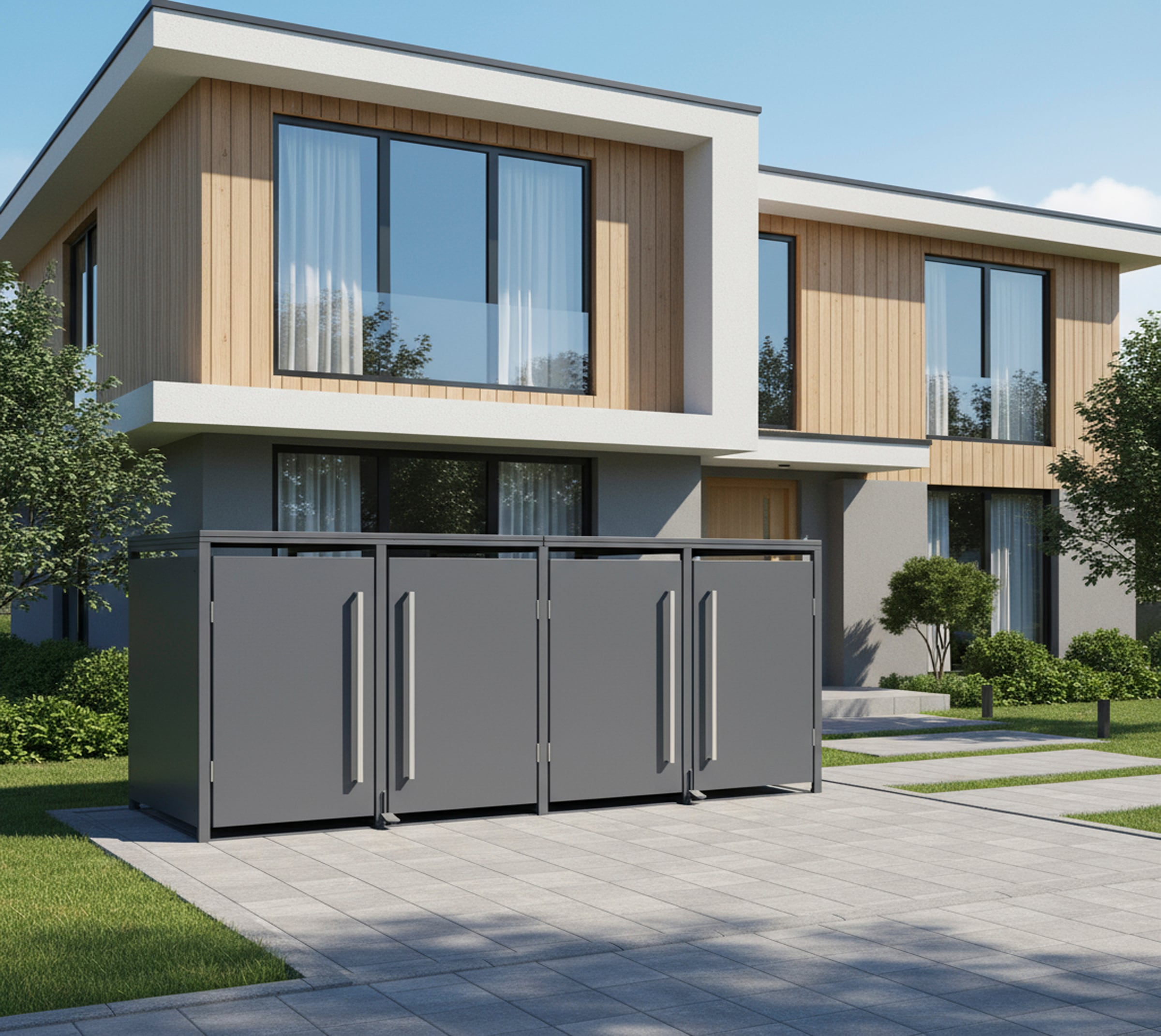 WESTMANN Mülltonnenbox »Pedura 4« BxTxH: 265x80x116 cm, für 4x240 L Mülltonnen