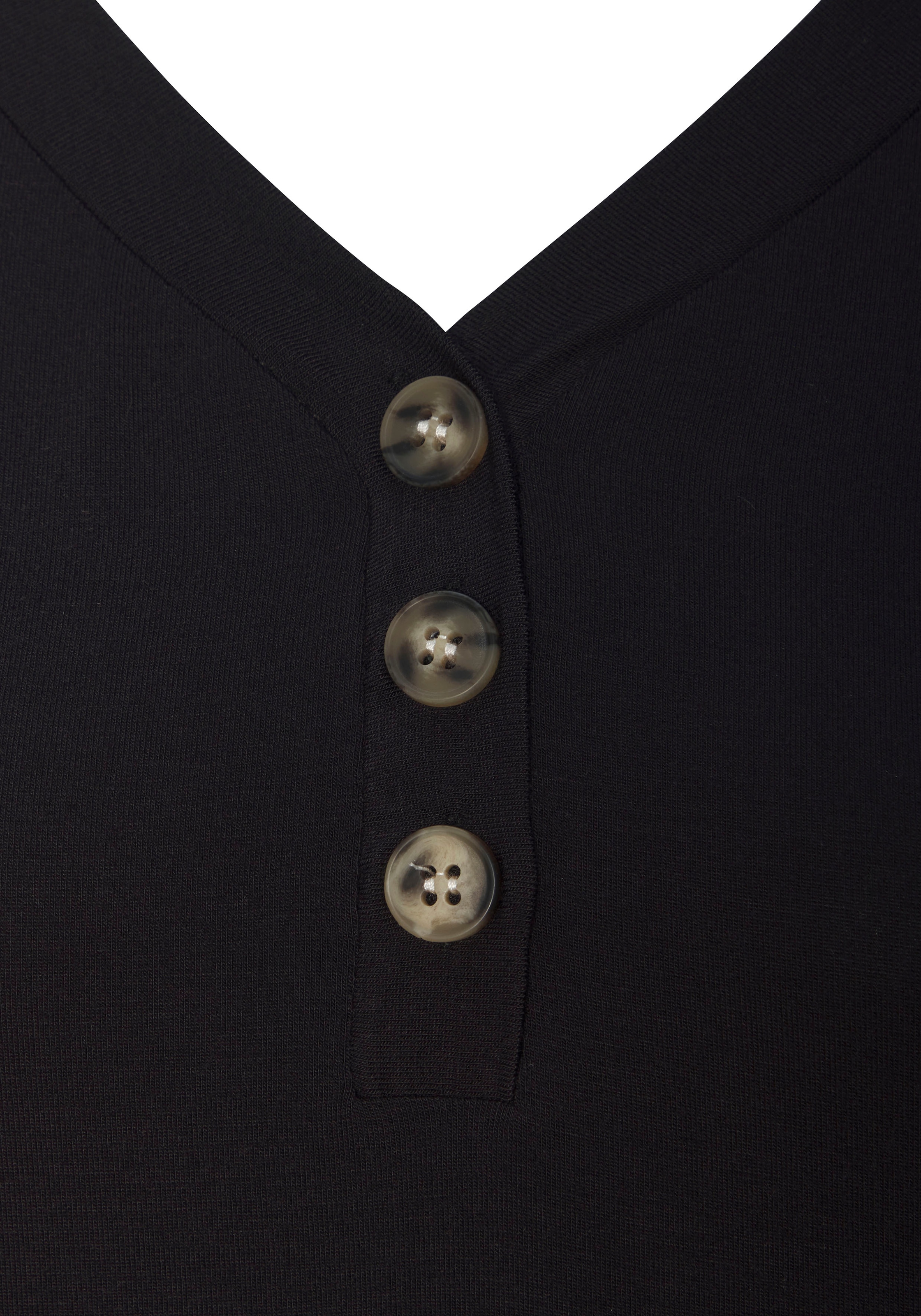 LASCANA Blusenshirt »mit Zierknopfleiste« aus weichem Viskose-Stretch