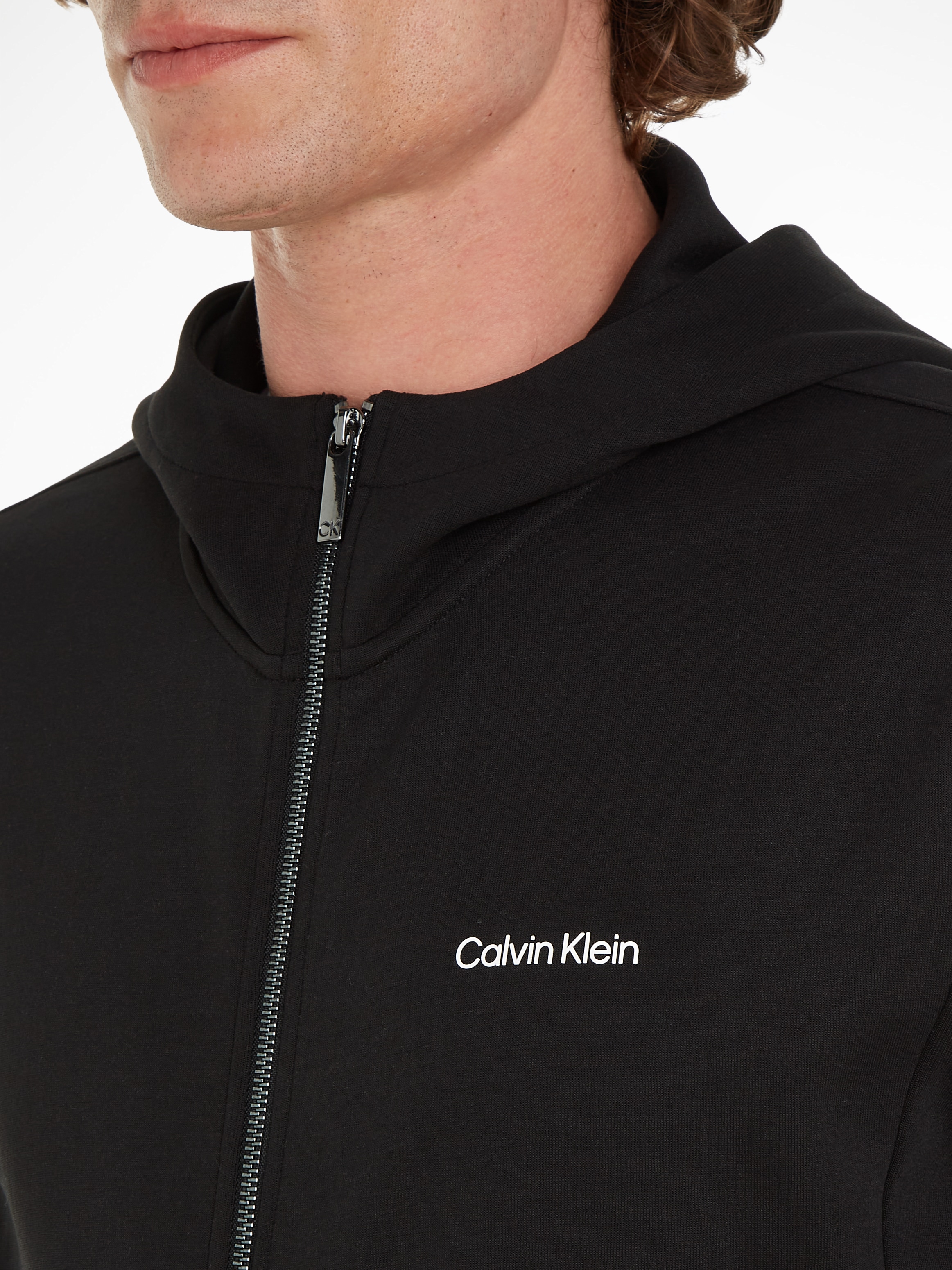 Calvin Klein Sweatjacke »MICRO LOGO REPREVE HOODIE JACKET«, mit Logoschriftzug