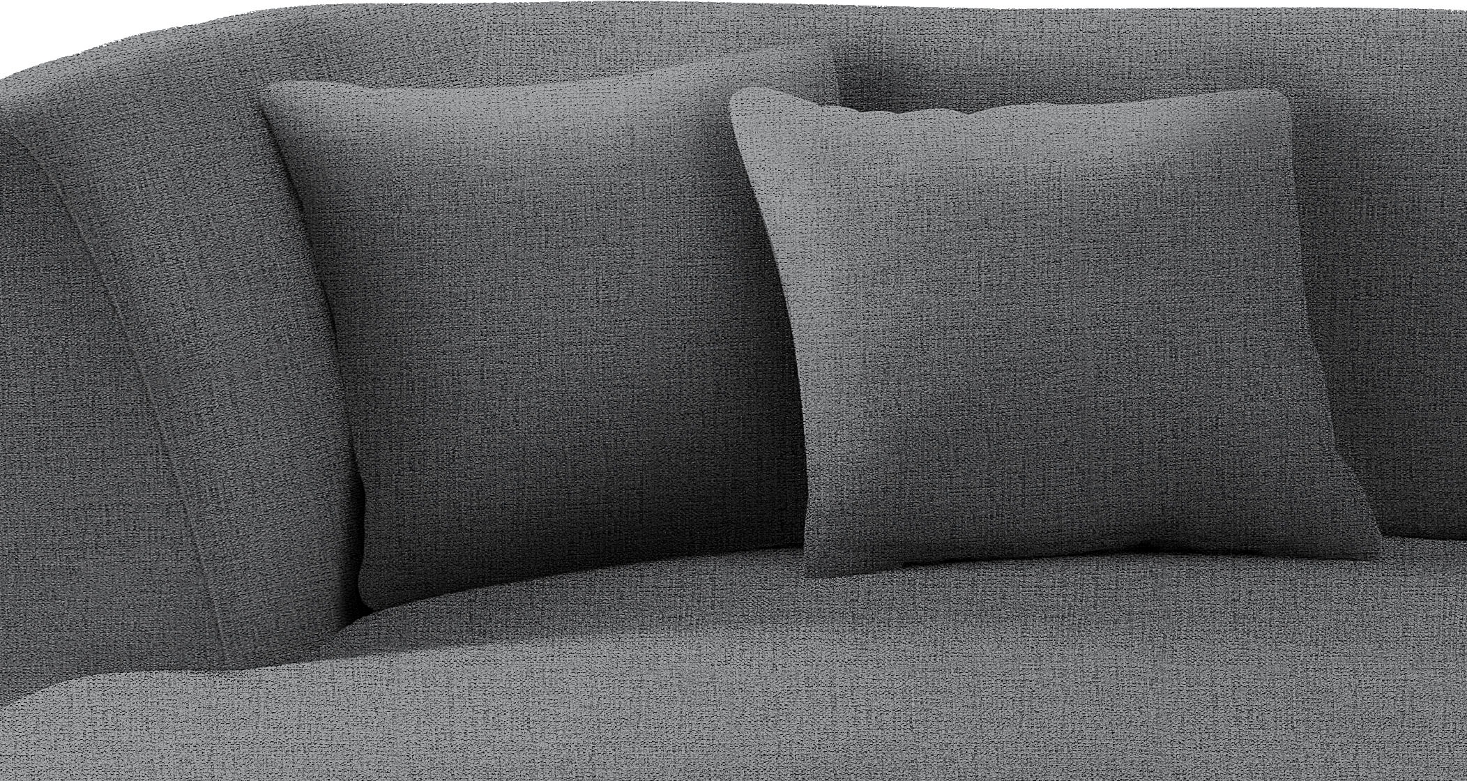 INOSIGN Ecksofa »Colori L-Form«, Holzfußfarbe wählbar, inkl. 4x Zierkissen
