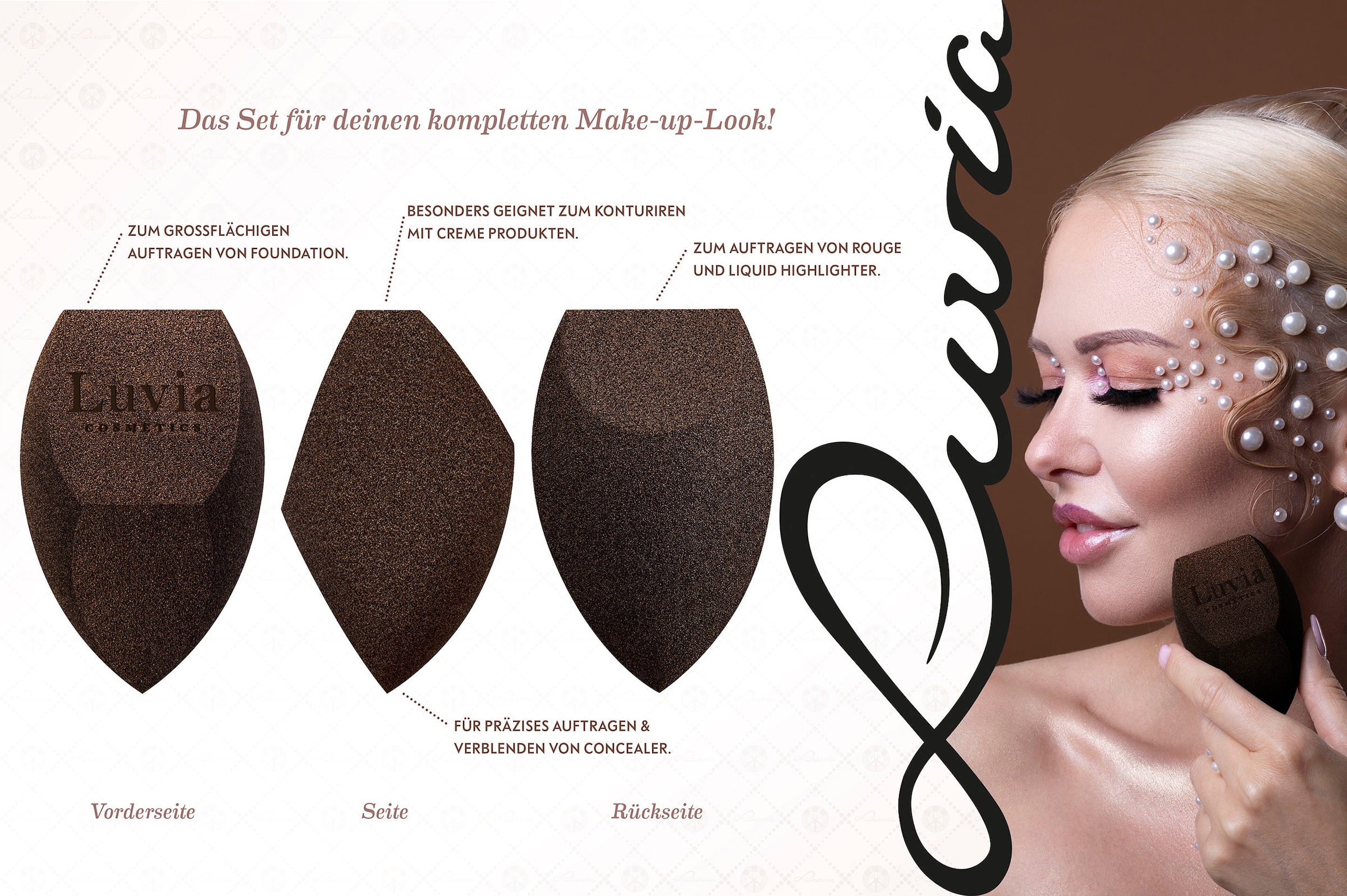 Luvia Cosmetics Kosmetikpinsel-Set »Prime Pro«, Vegan kaufen online (15 tlg.)