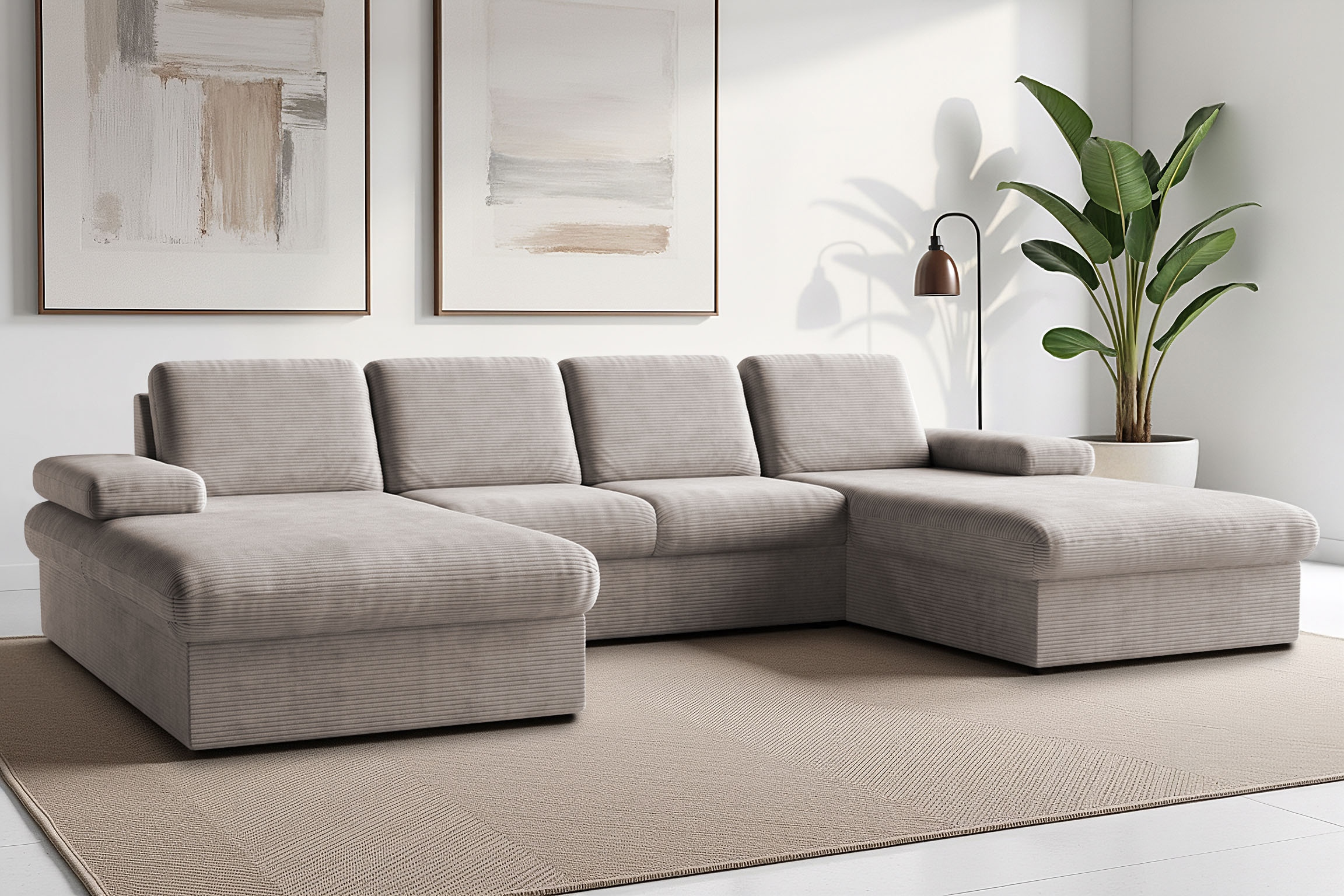 sit&more Wohnlandschaft »Moreno U-Form, B: 309 cm« mit Armteilverstellung, günstig online kaufen